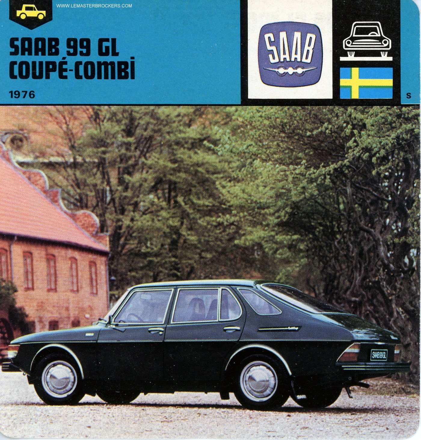 FICHE AUTO SAAB 99 GL COUPE COMBI 1976