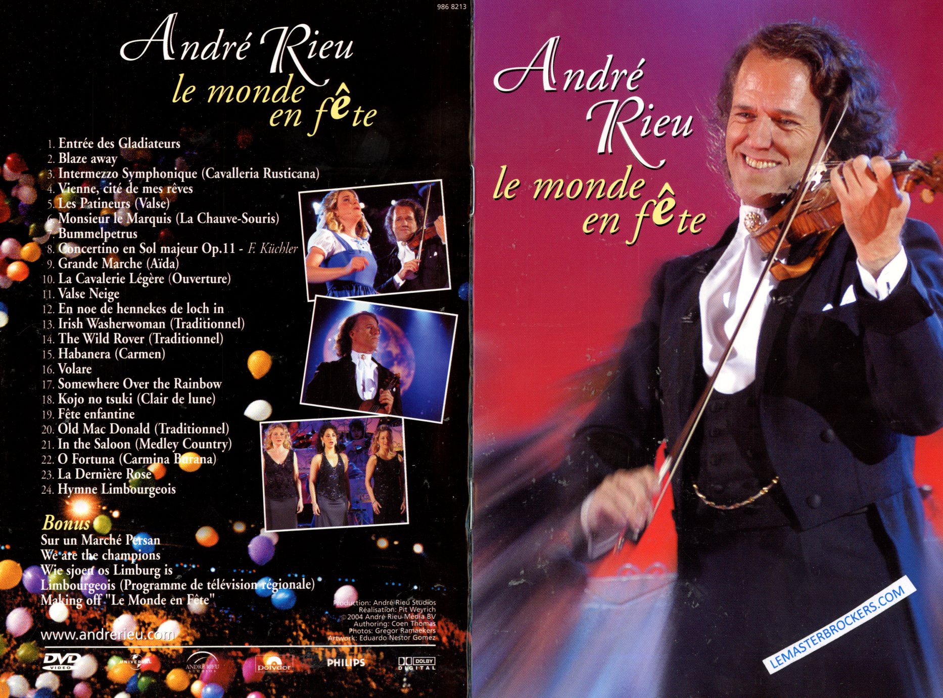ANDRÉ RIEU LE MONDE EN FÊTE DVD 602498682135
