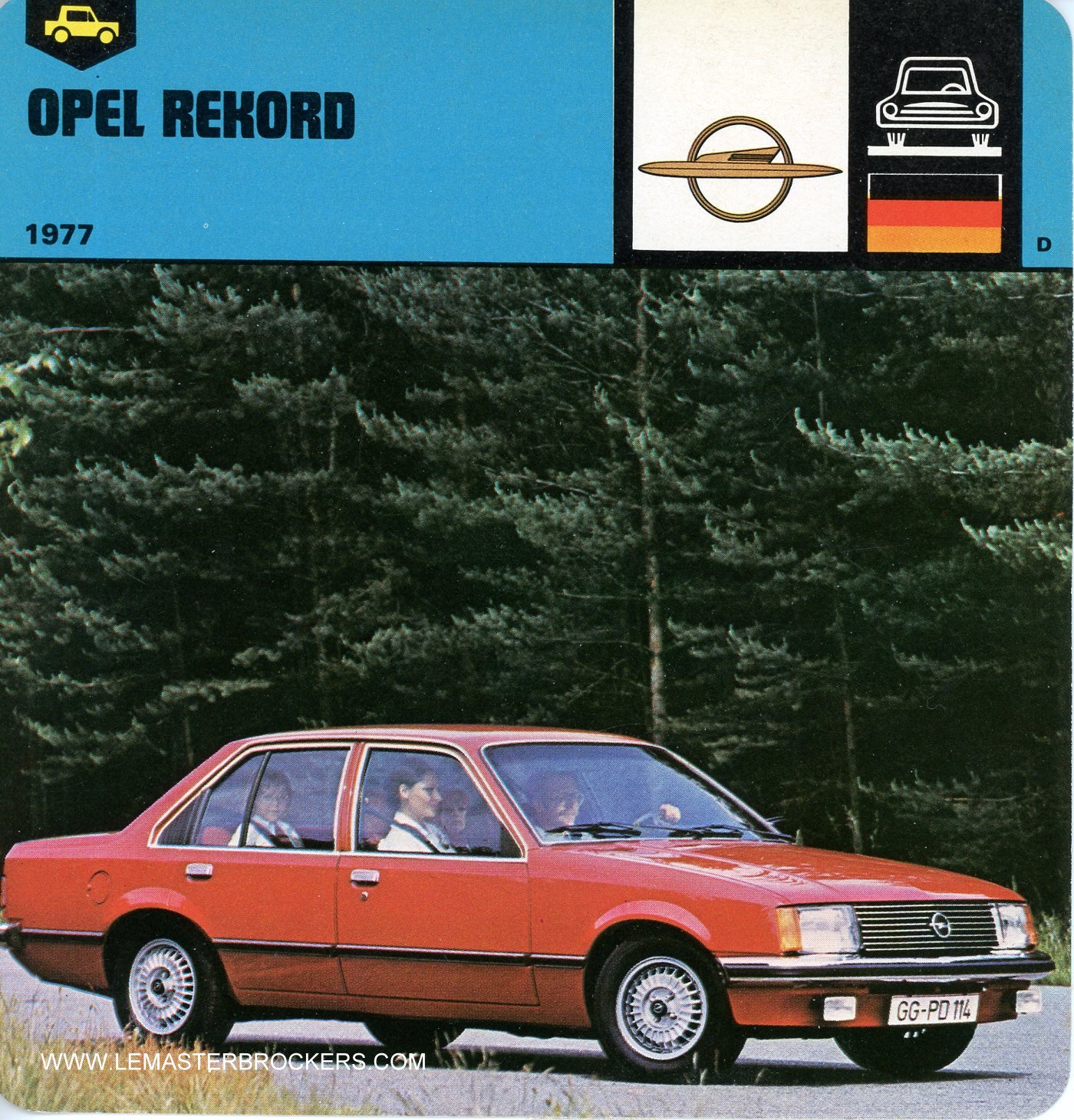 FICHE AUTO OPEL REKORD 1977