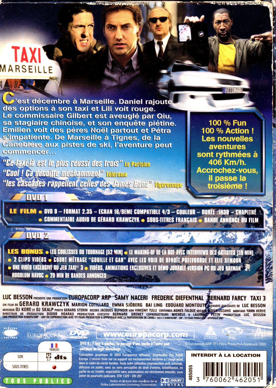 TAXI 3 2DVD OCCASION 3760062462051