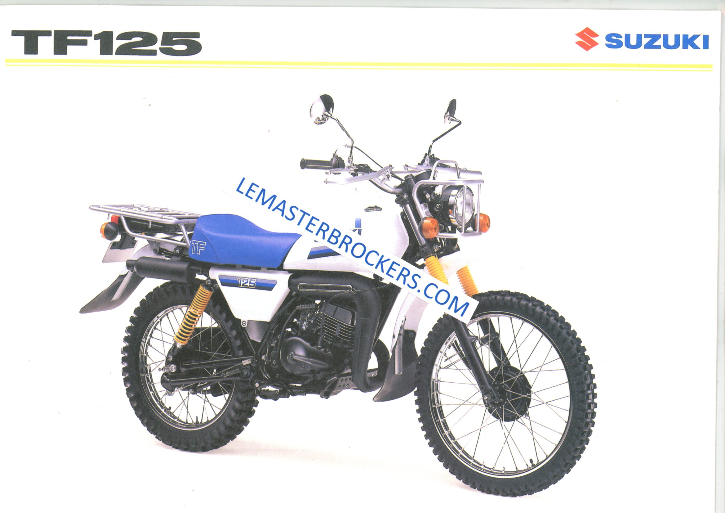 BROCHURE MOTO SUZUKI TF 125 TF125 DE 1997 FAC-SIMILE