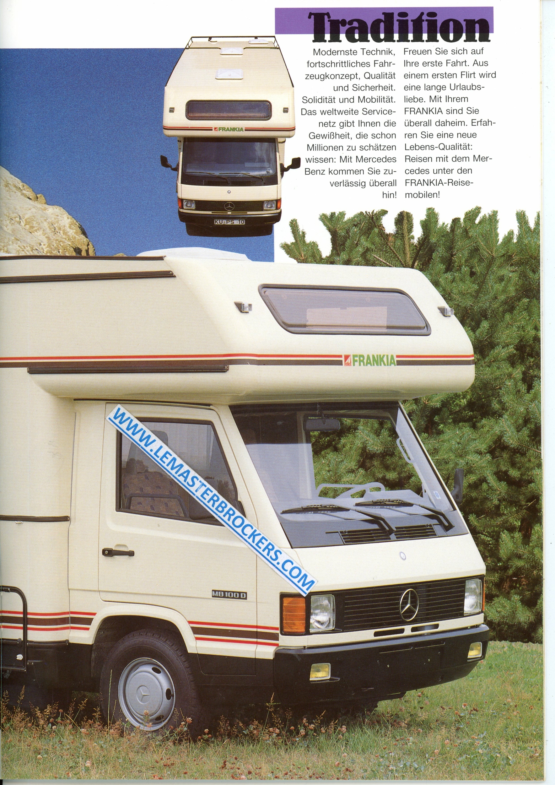 FRANKIA 1990 ET UN CATALOGUE DE CAMPING-CAR EN ALLEMAND