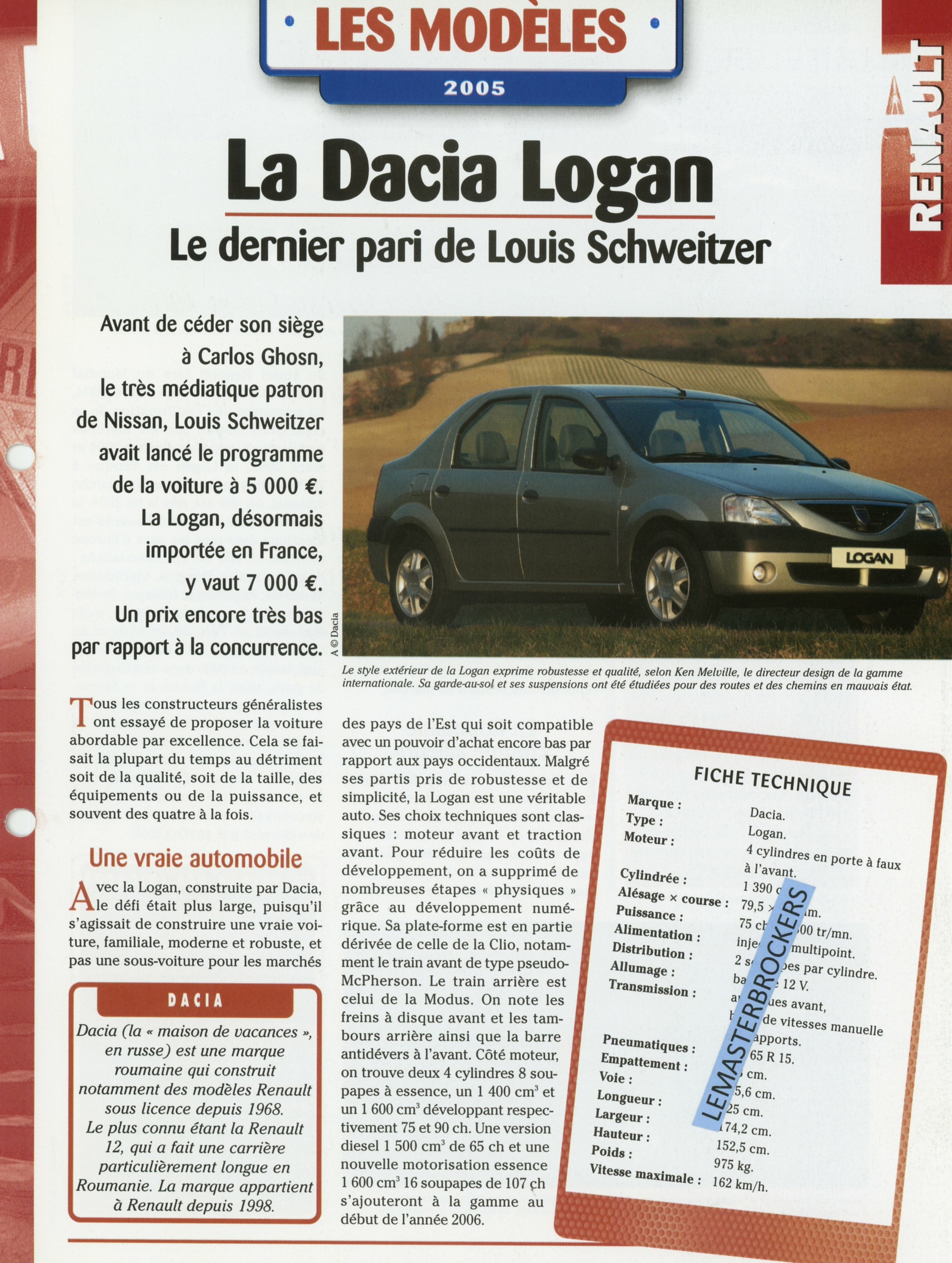 RENAULT-DACIA-LOGAN-Fiche-auto-lemasterbrockers-cars-HACHETTE-2005