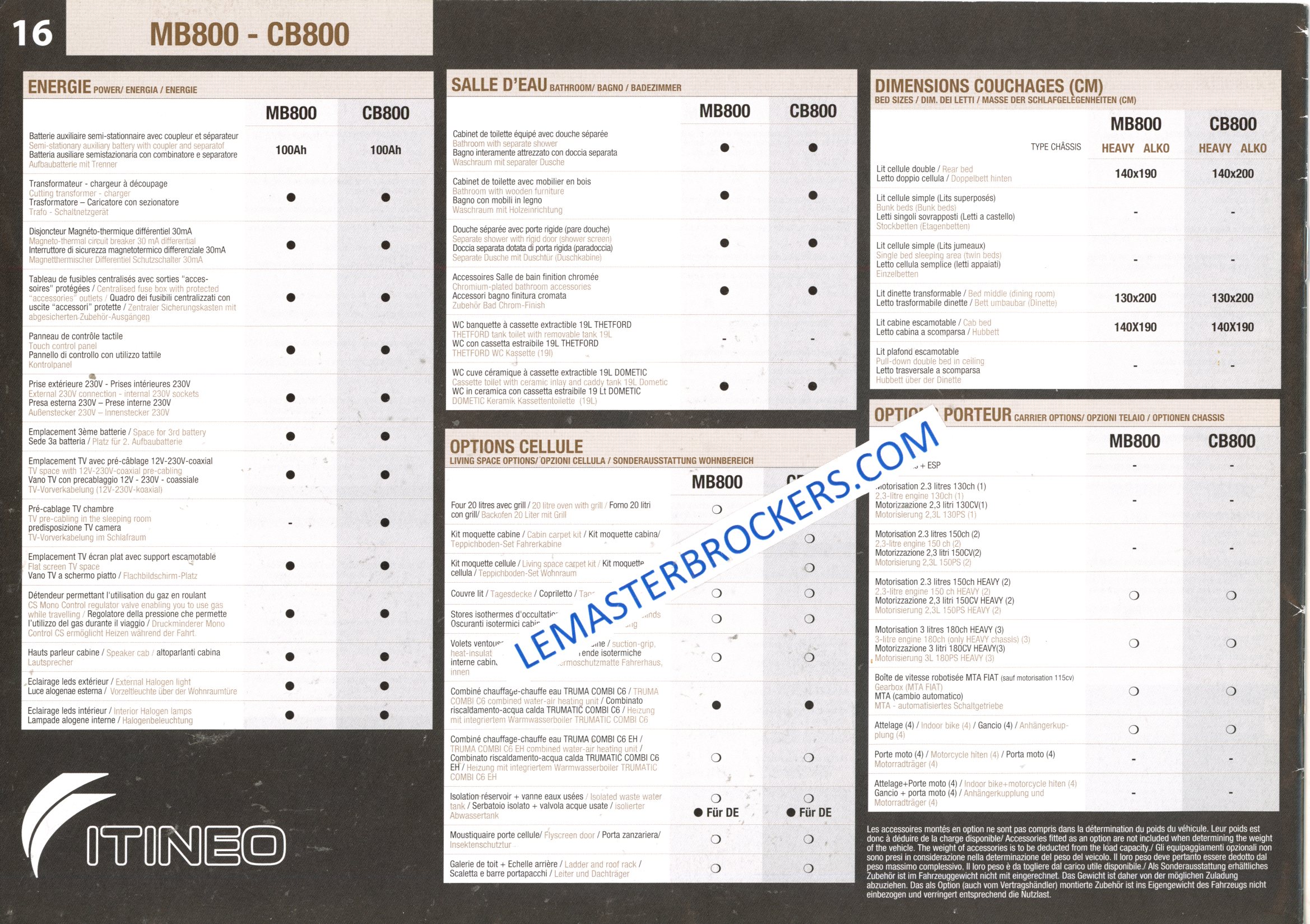 brochure ITINEO CATALOGUE 2013 camping-cart