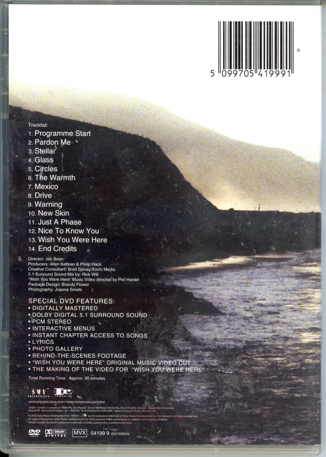 INCUBUS dvd 5099705419991