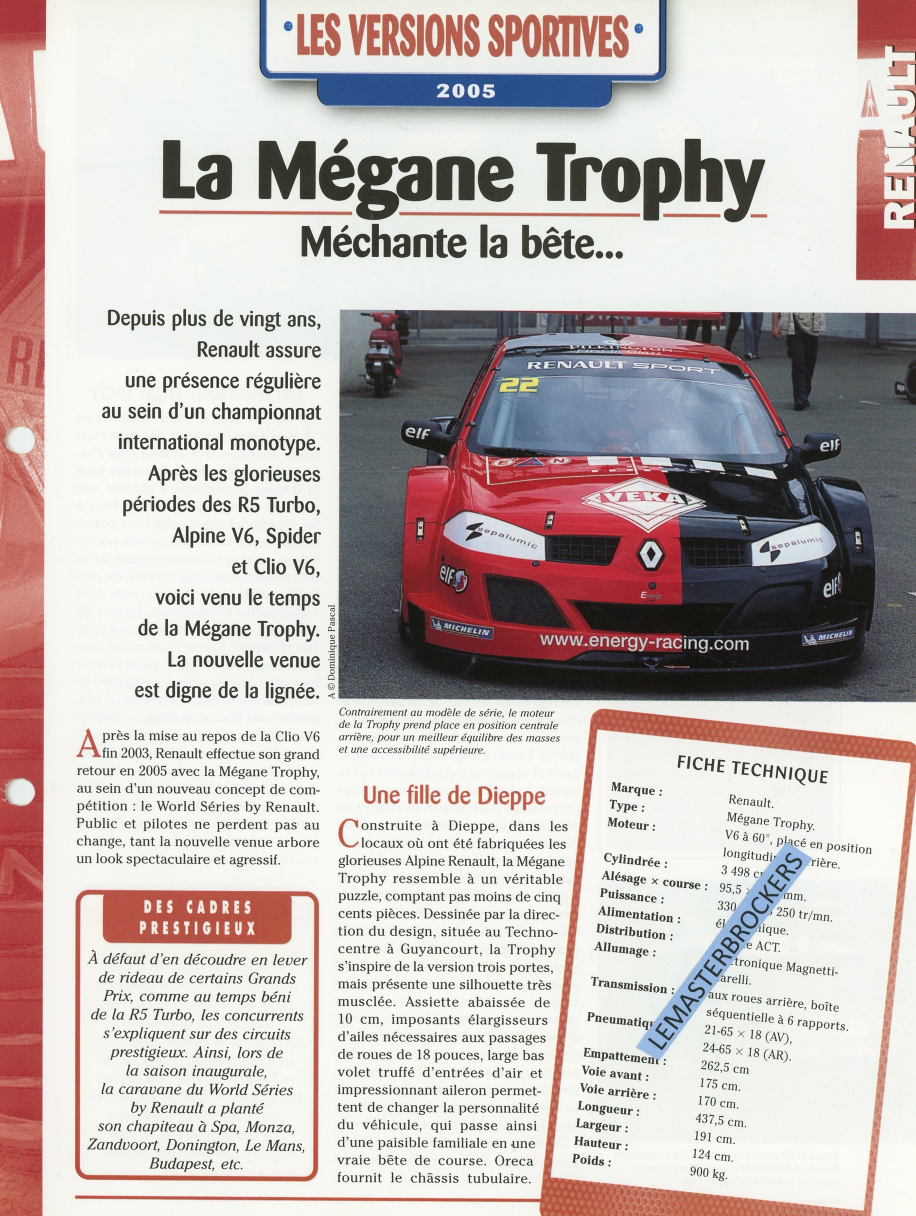 RENAULT-Mégane trophy-Fiche-auto-lemasterbrockers-cars-HACHETTE-2005