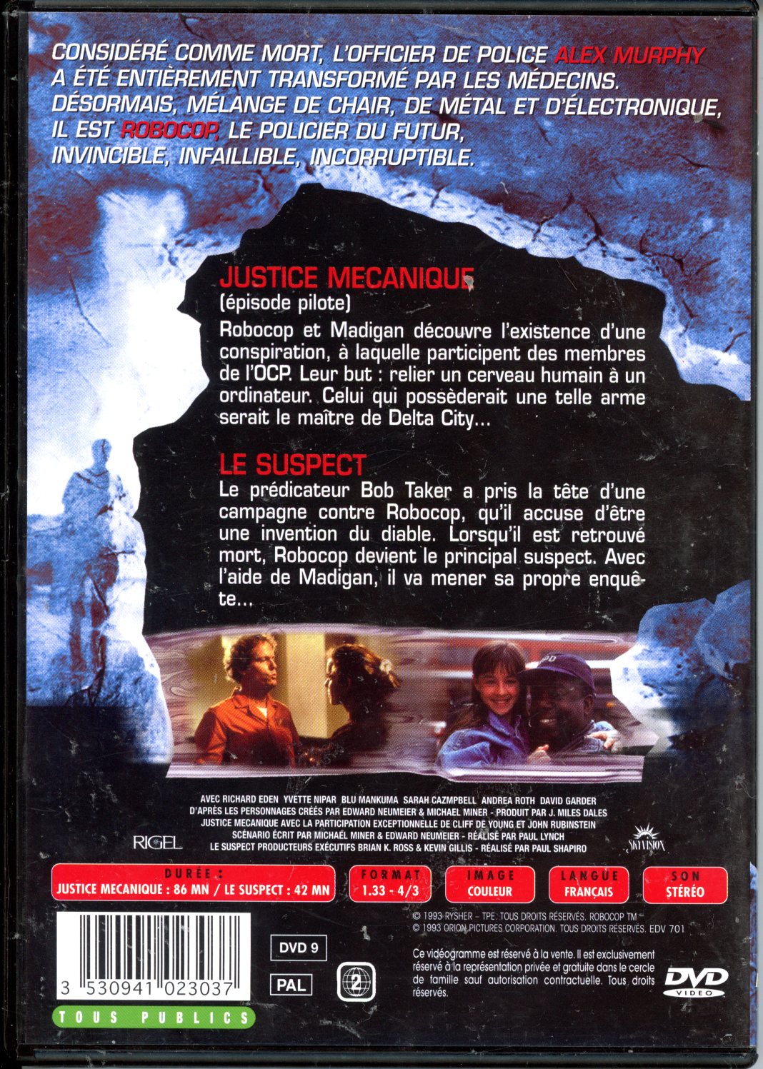 3530941023037 dvd  ROBOCOP AVEC RICHARD EDEN ET YVETTE NIPAS