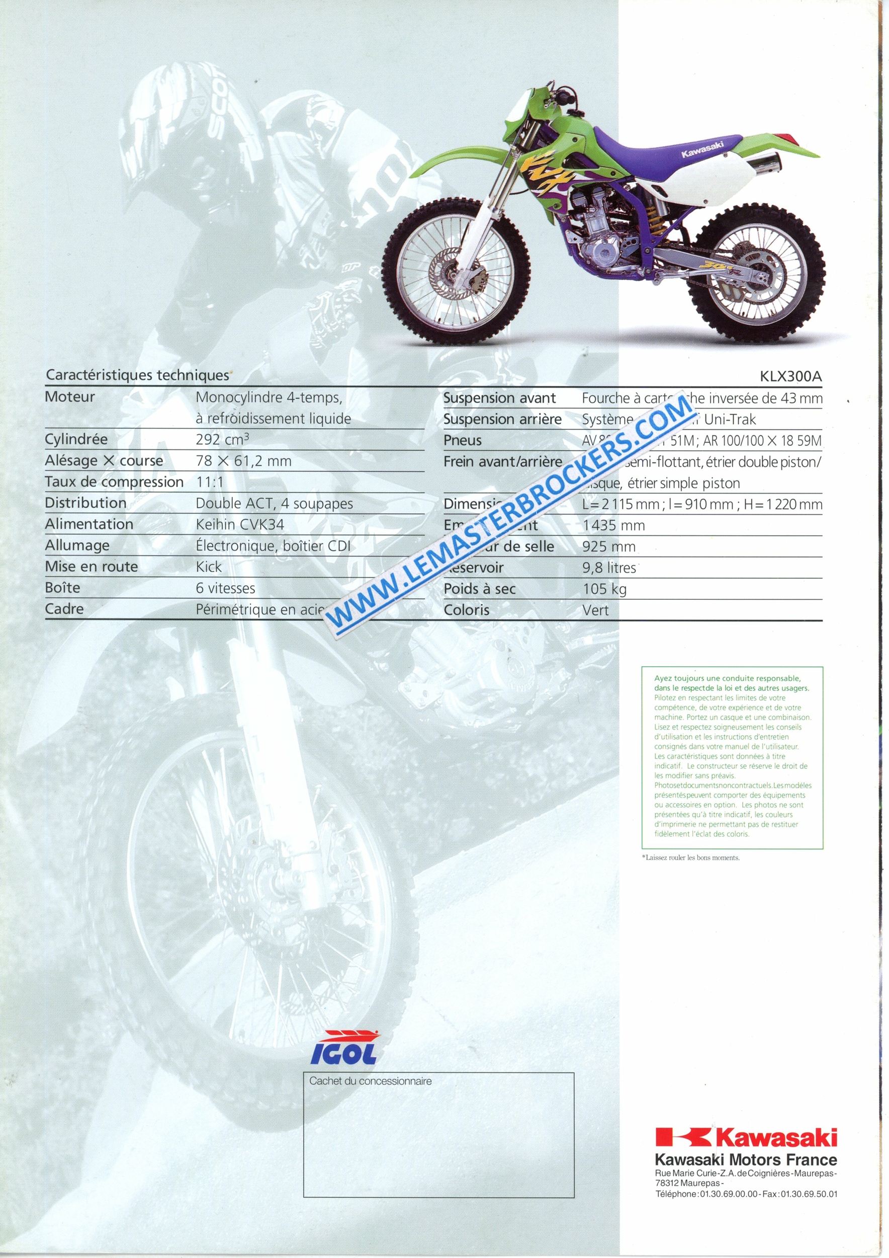 Tapis de Souris Moto Kawasaki XL