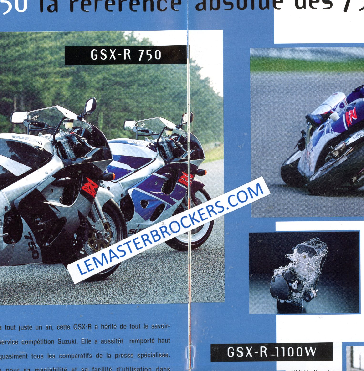 BROCHURE MOTO SUZUKI GSX-R750 GSXR1100W
