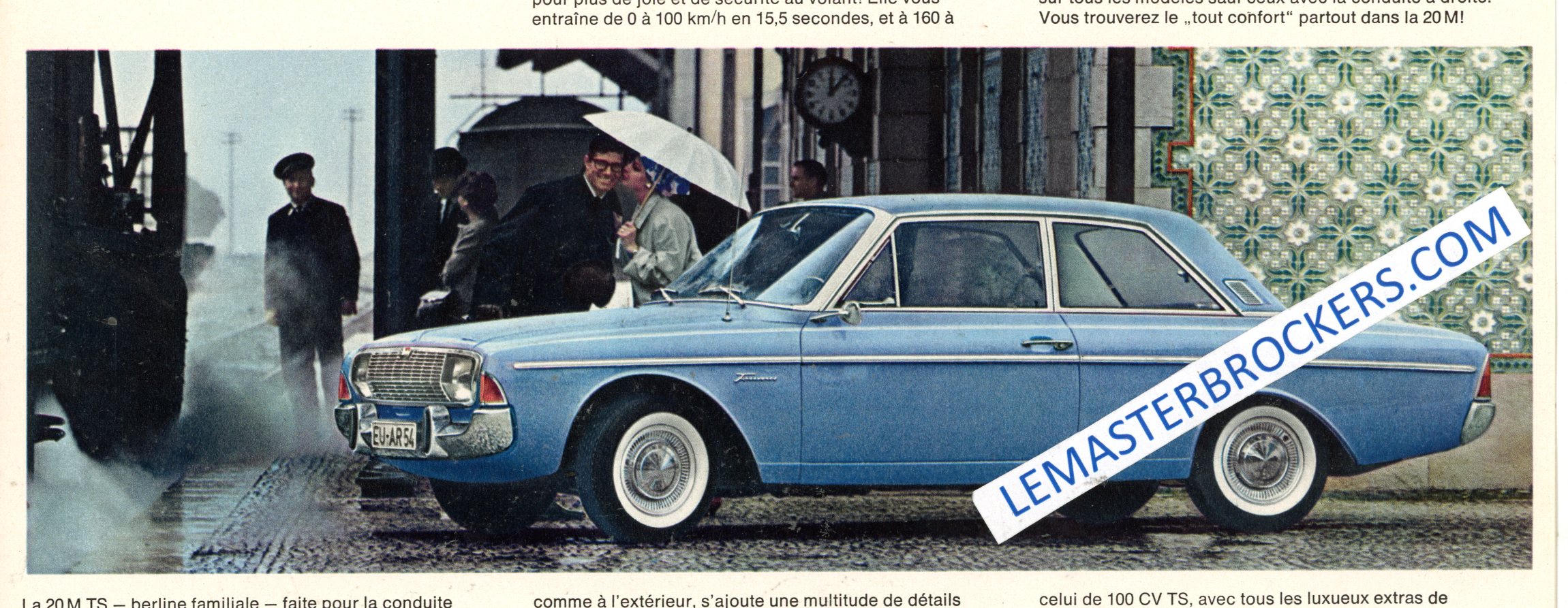 BROCHURE FORD TAUNUS 20M V6 LEMASTERBROCKERS