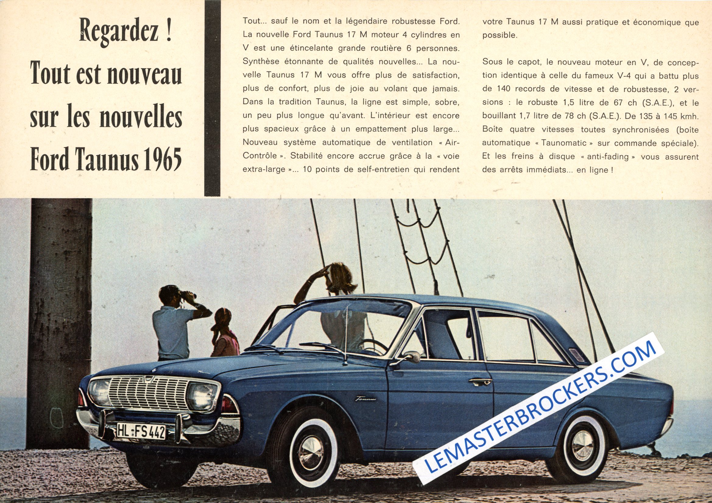 BROCHURE FORD TAUNUS 20M TS 1965