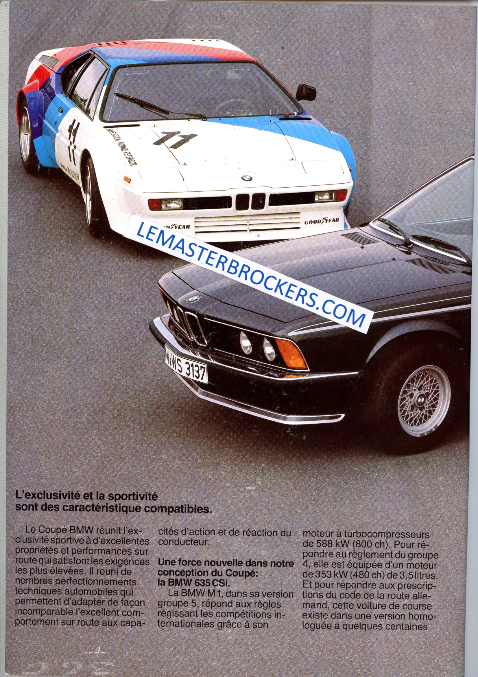 CATALOGUE BMW 630 CS 633 635 CSI 630CS 633CSI 635CSI - 1978
