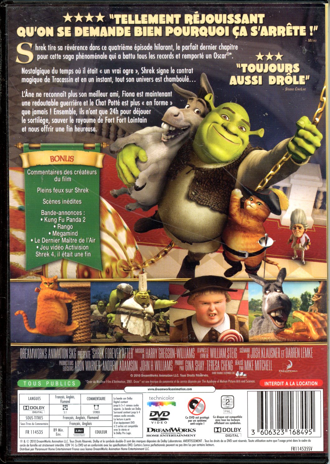 SHREK 4 IL ÉTAIT UNE FIN dvd 3606323168495