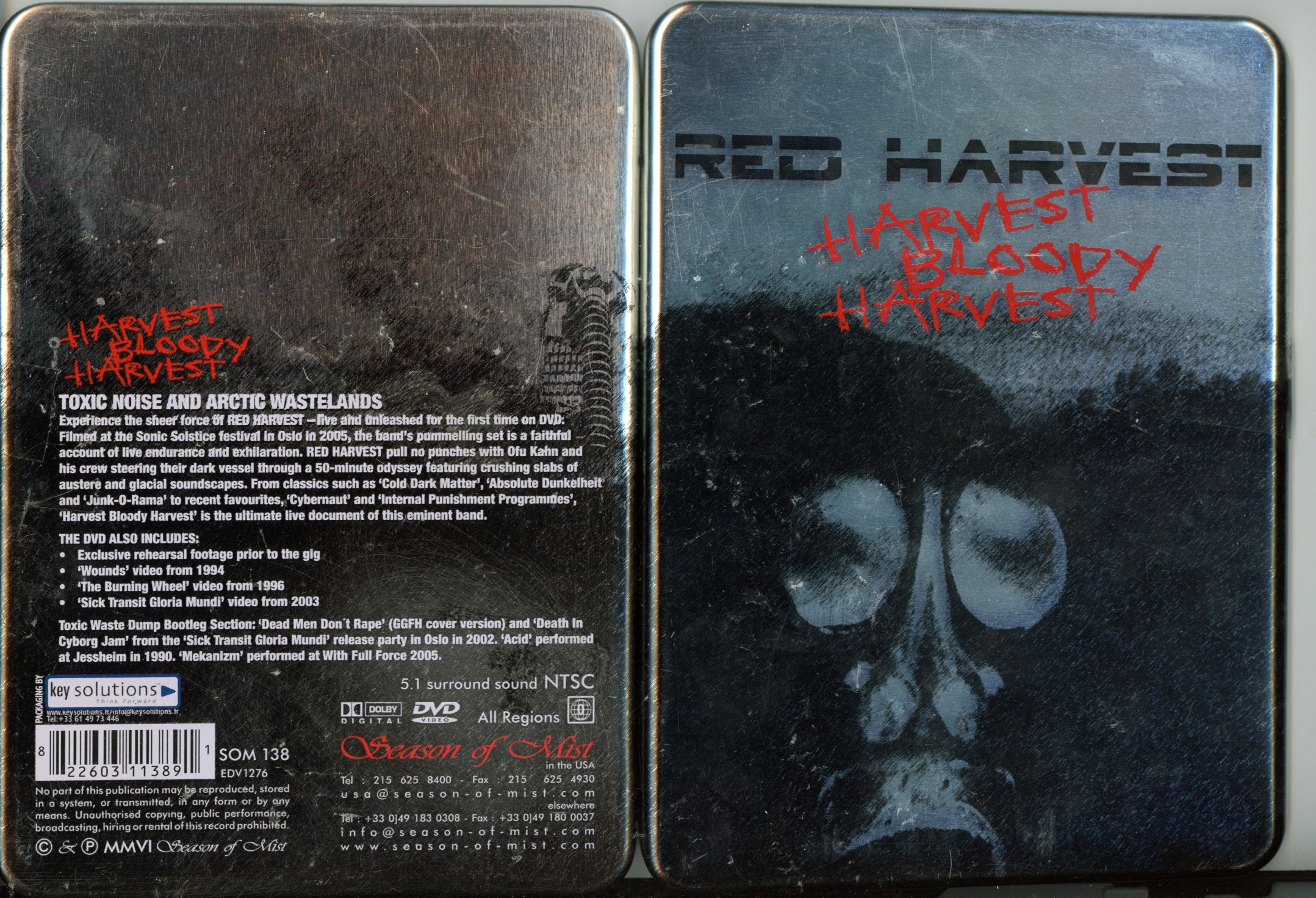 RED HAVEST BOÎTE MÉTAL DVD MUSICAUX