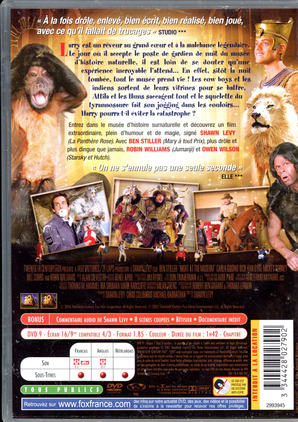 LA NUIT AU MUSÉE dvd 3344428027902