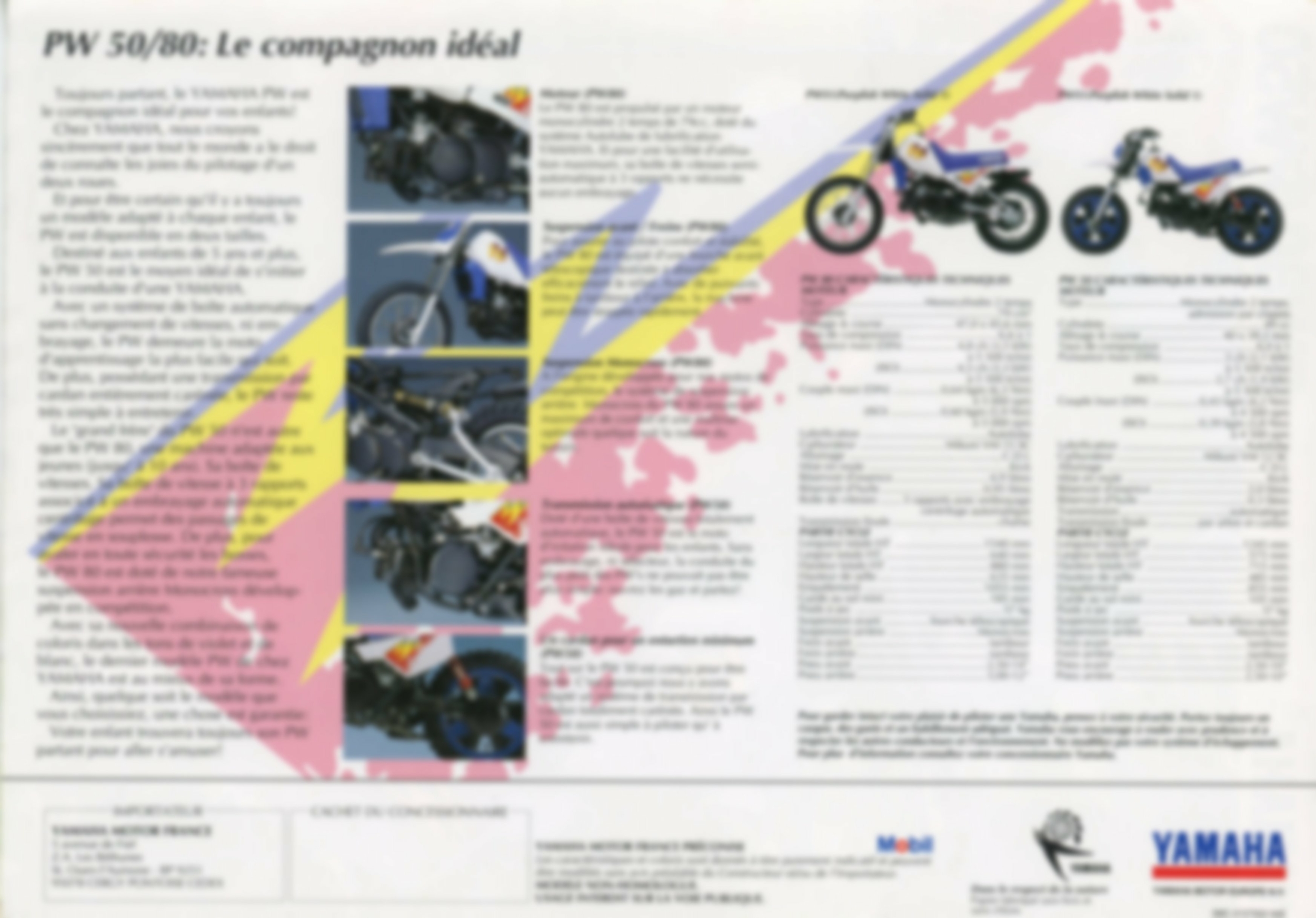 YAMAHA-PW80-PW50-BROCHURE-CATALOGUE-MOTO-ENFANT-PW-MINI-BIKE-1994-LEMASTERBROCKERS