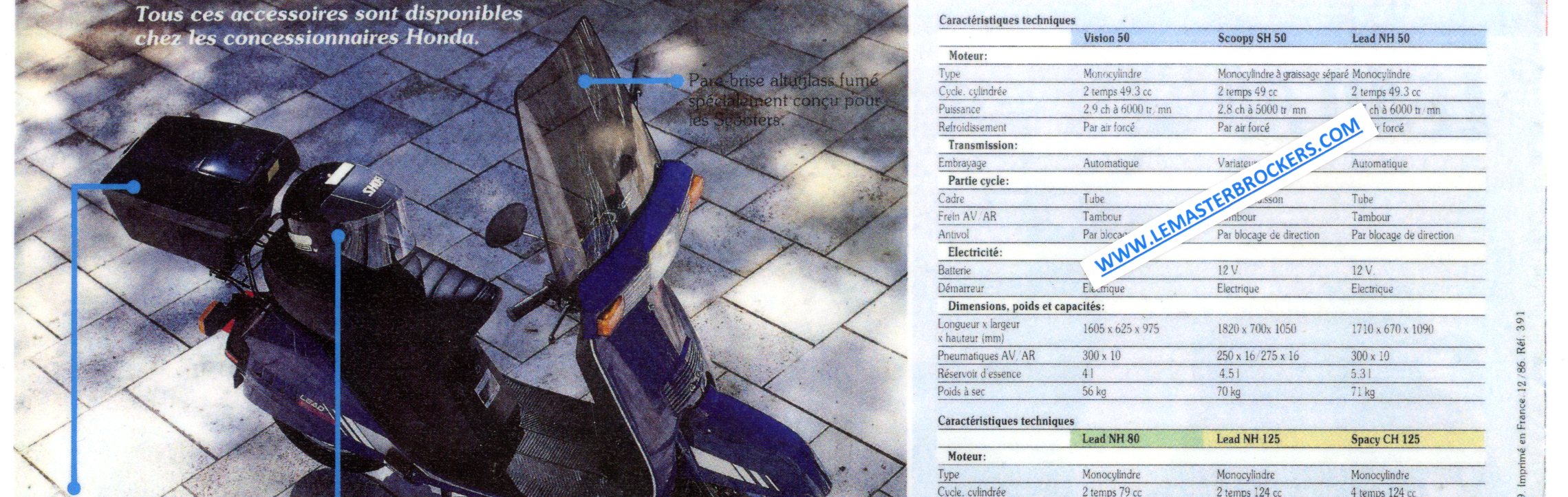 BROCHURE SCOOTER HONDA 125 LEAD SPACY