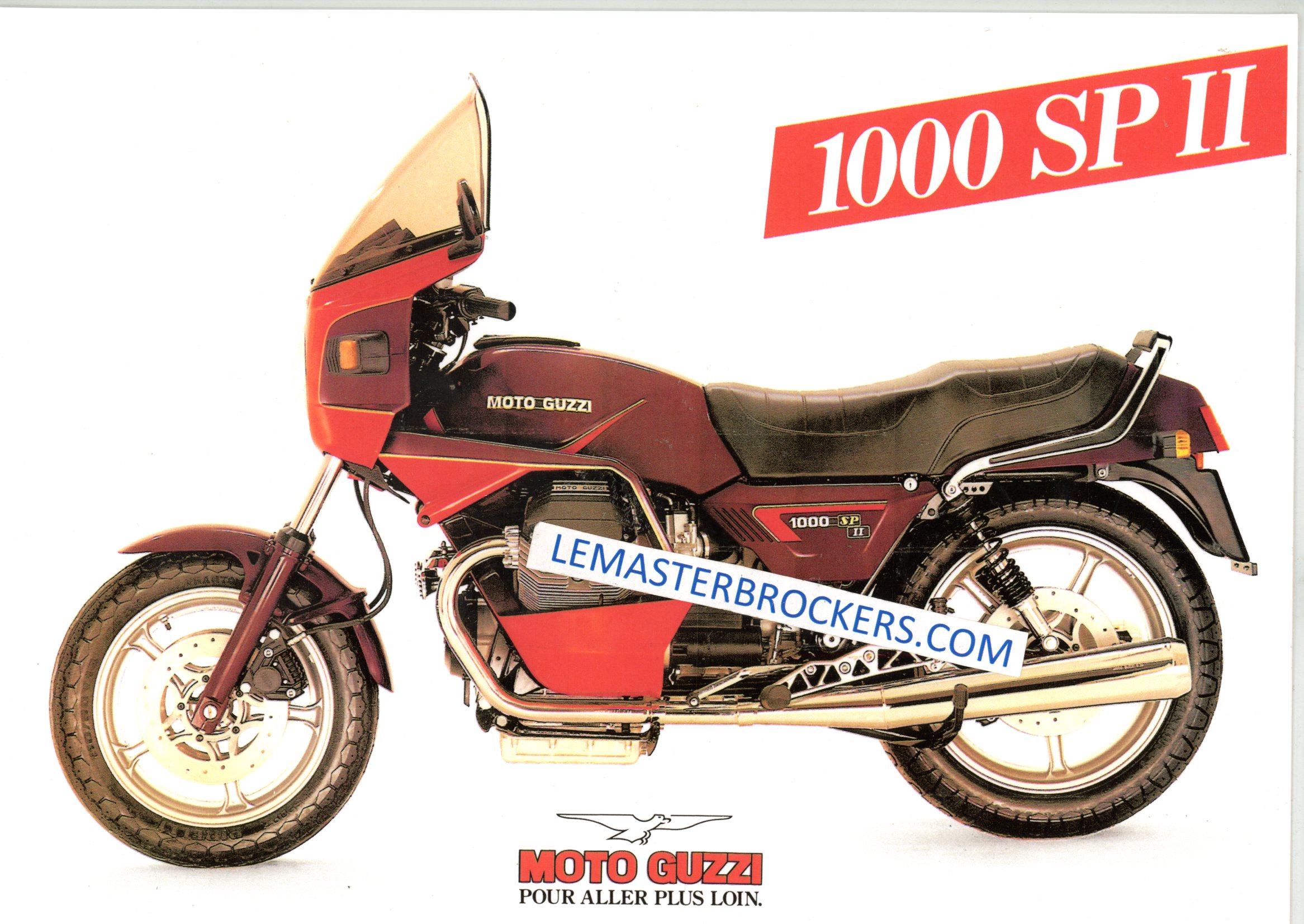 BROCHURE MOTO GUZZI 1000  SP II SPII SP2 1984