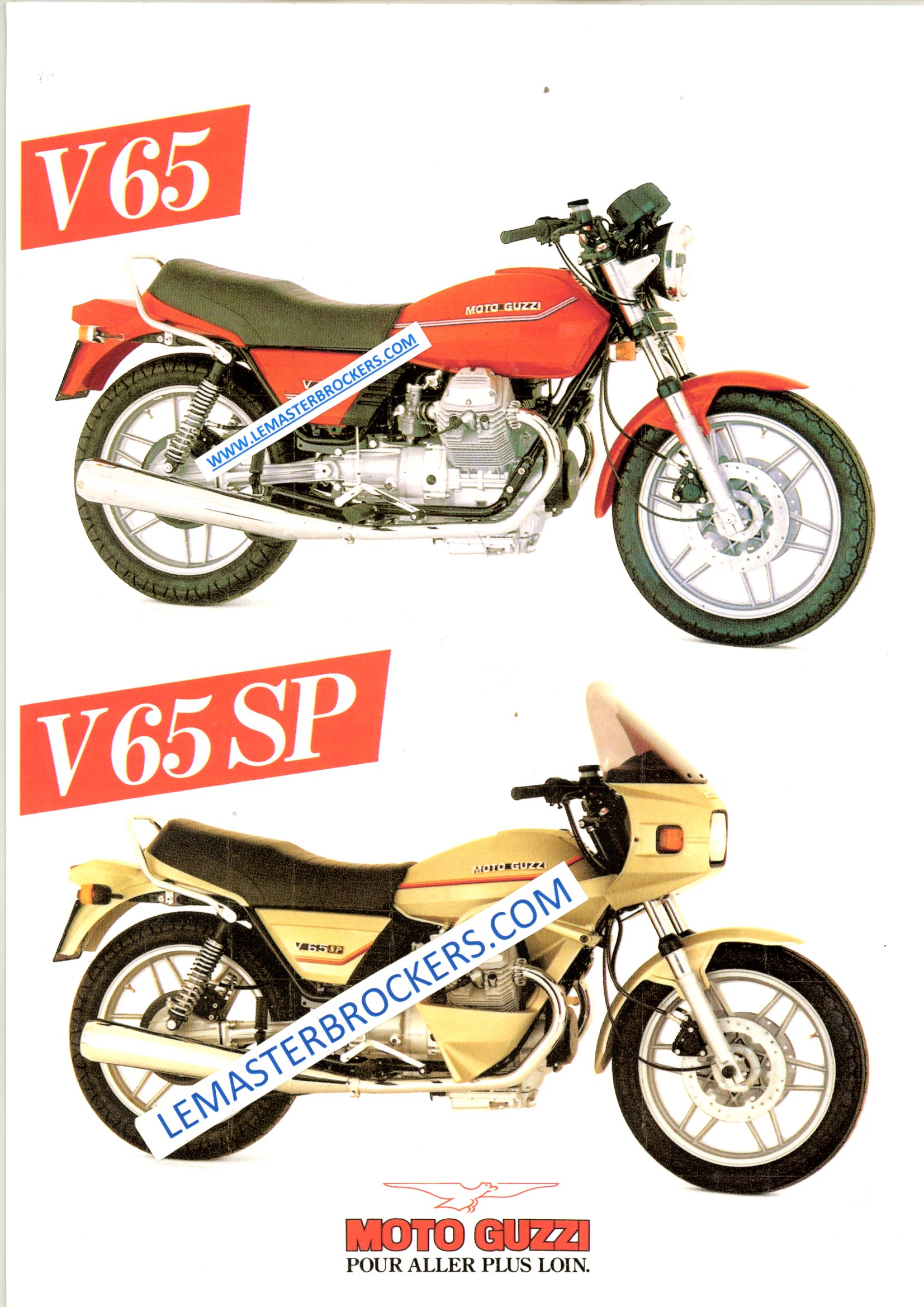 BROCHURE MOTO GUZZI V 65 - V65 SP - 1983