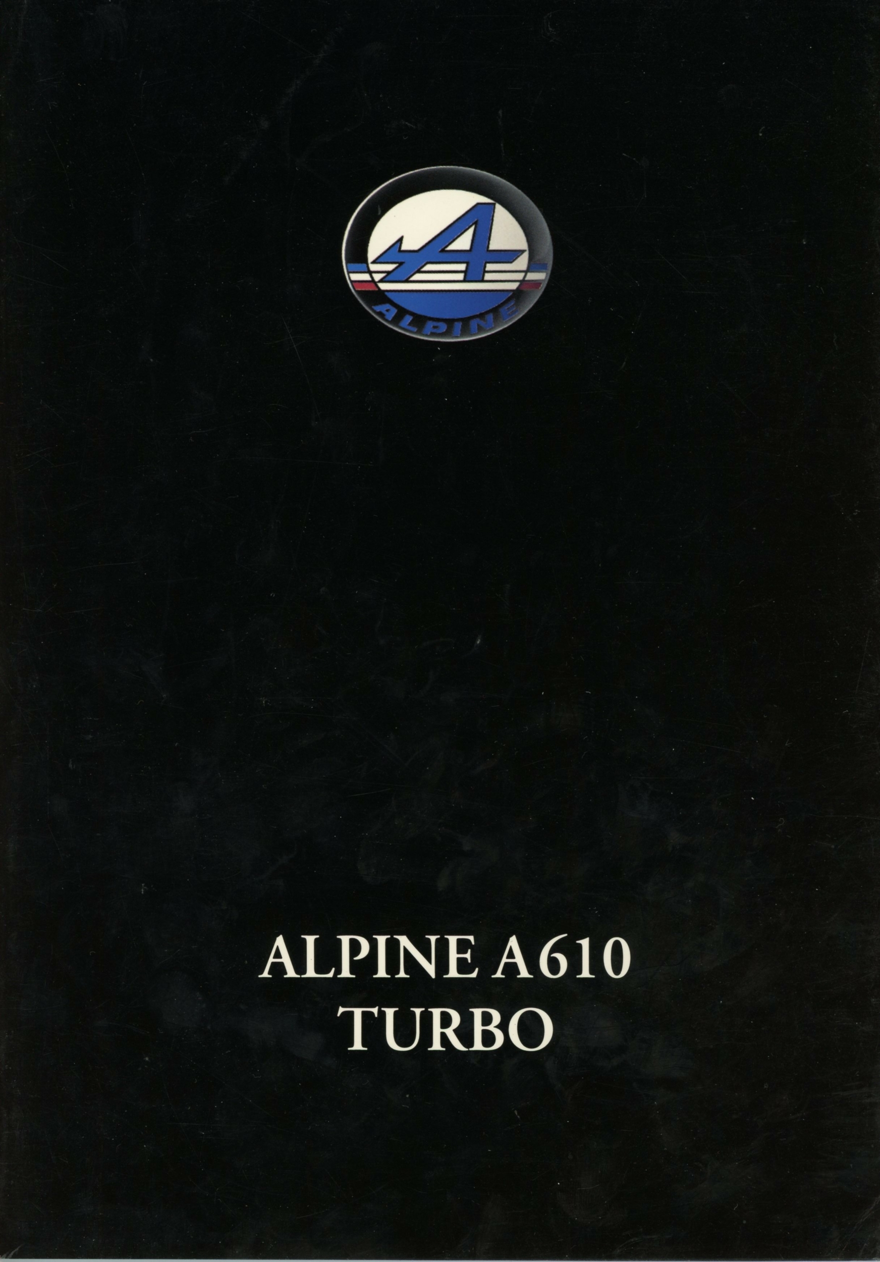 RENAULT ALPINE A610 TURBO - BROCHURE / CATALOGUE AUTO 1993