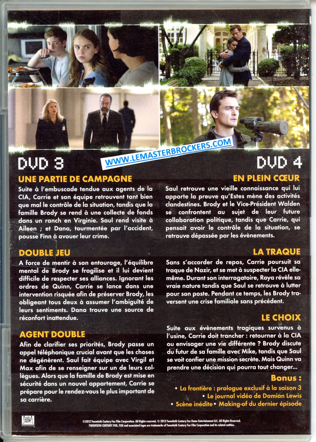 DVD HOMELAND ÉPISODES 7 À 12 en dvd