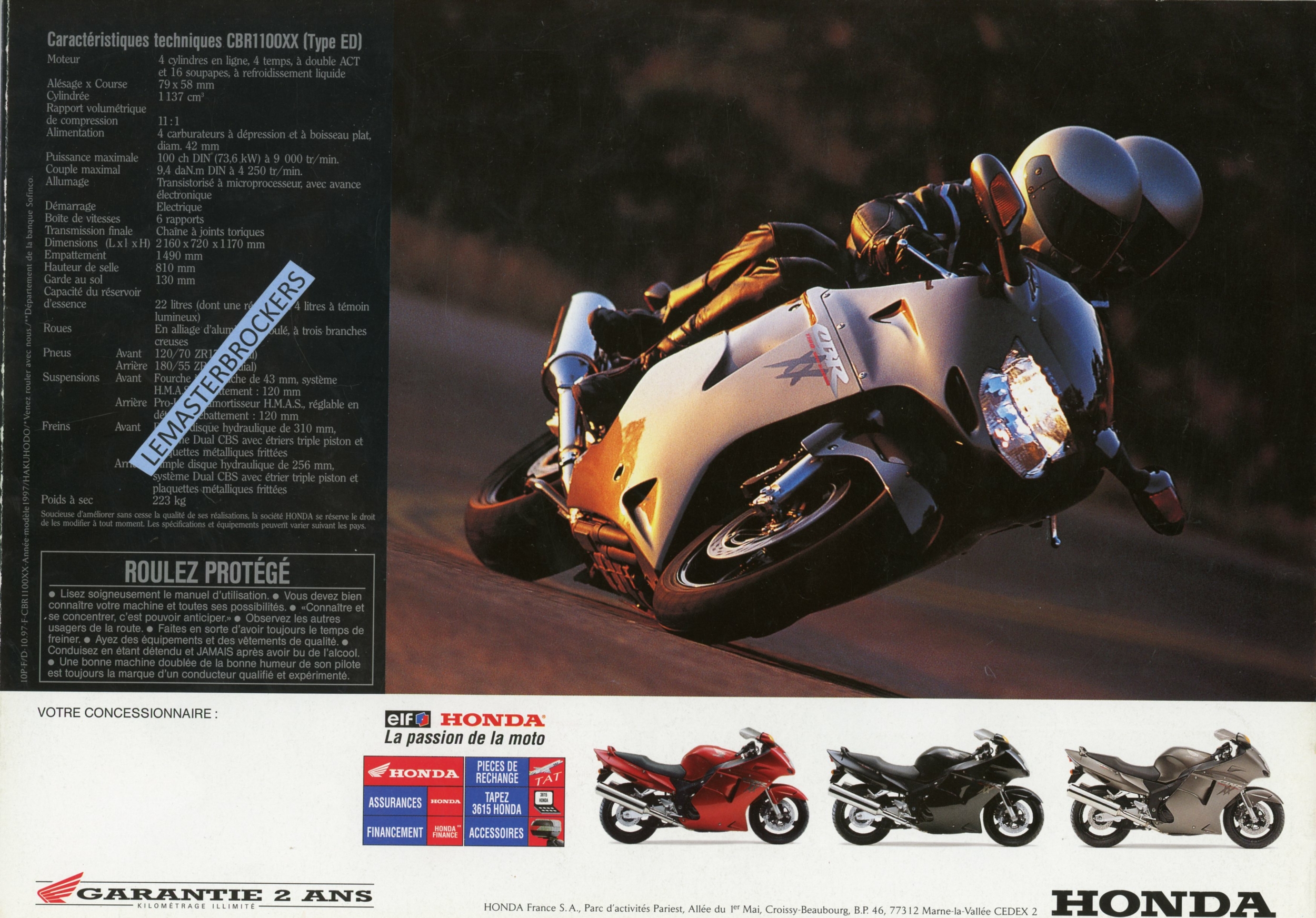 HONDA-CBR-1100-XX-BROCHURE-MOTO-BLACKBIRD-LEMASTERBROCKERS-FICHE-MOTO