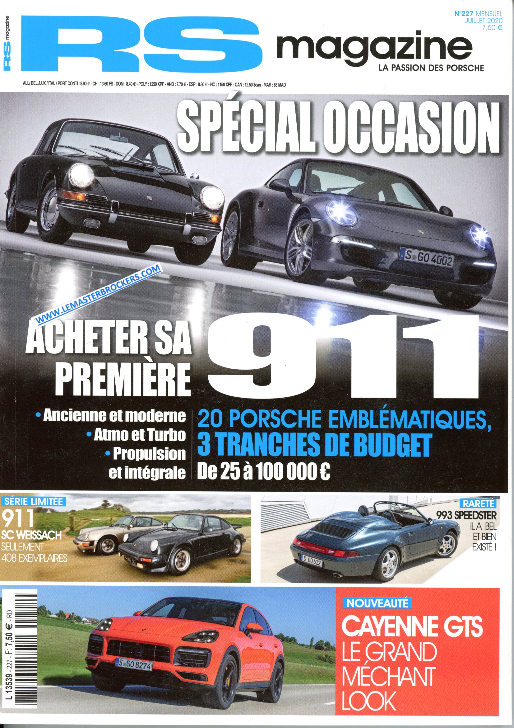 RS MAGAZINE 227 - PORSCHE 991 SC WEISSACH 993 SPEEDSTER CAYENNE GTS