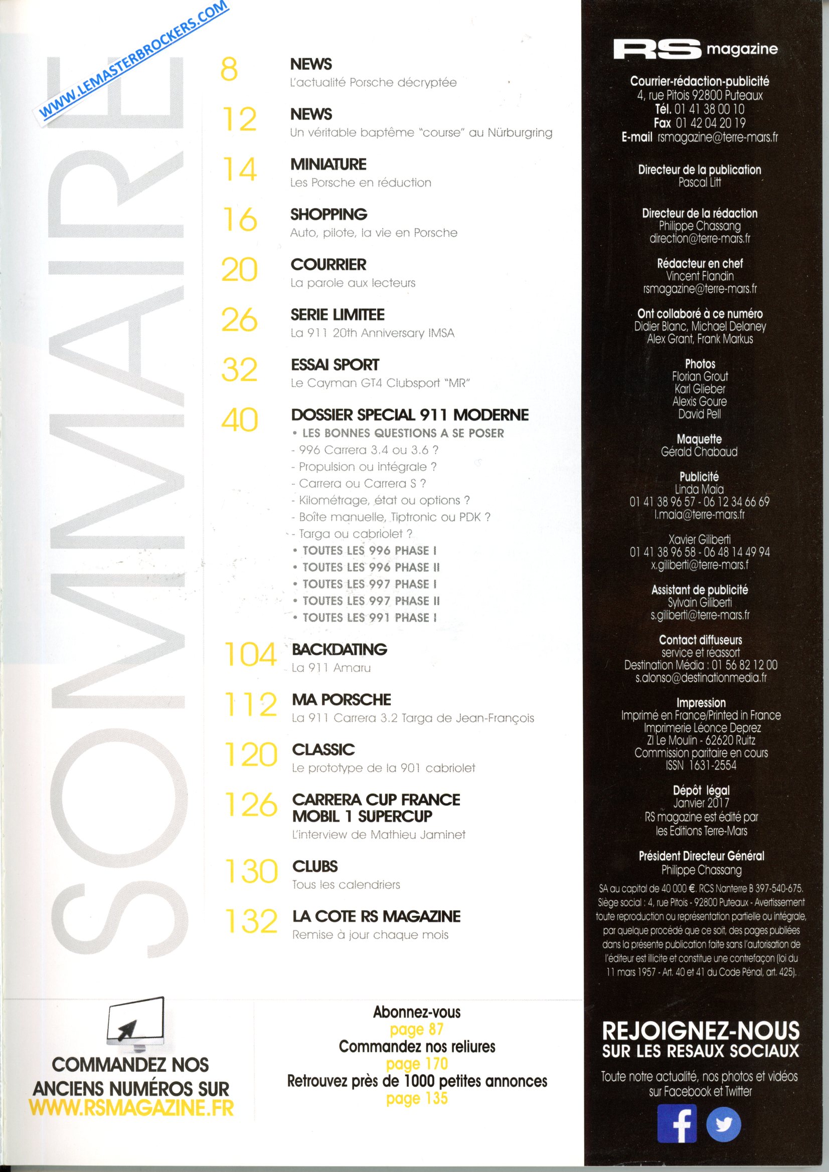 RS MAGAZINE 187 - PORSCHE 911 CAYMAN GT4 901 CABRIOLET CARRERA TARGA