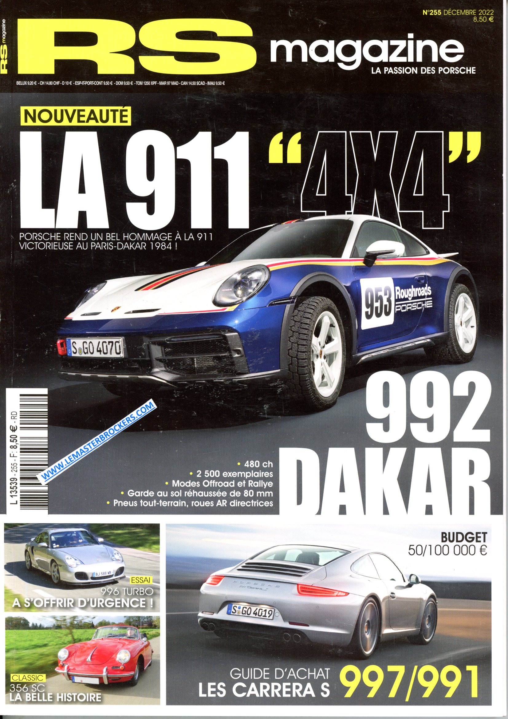 RS MAGAZINE 255 - PORSCHE 911 4X4 992 DAKAR 996 TURBO