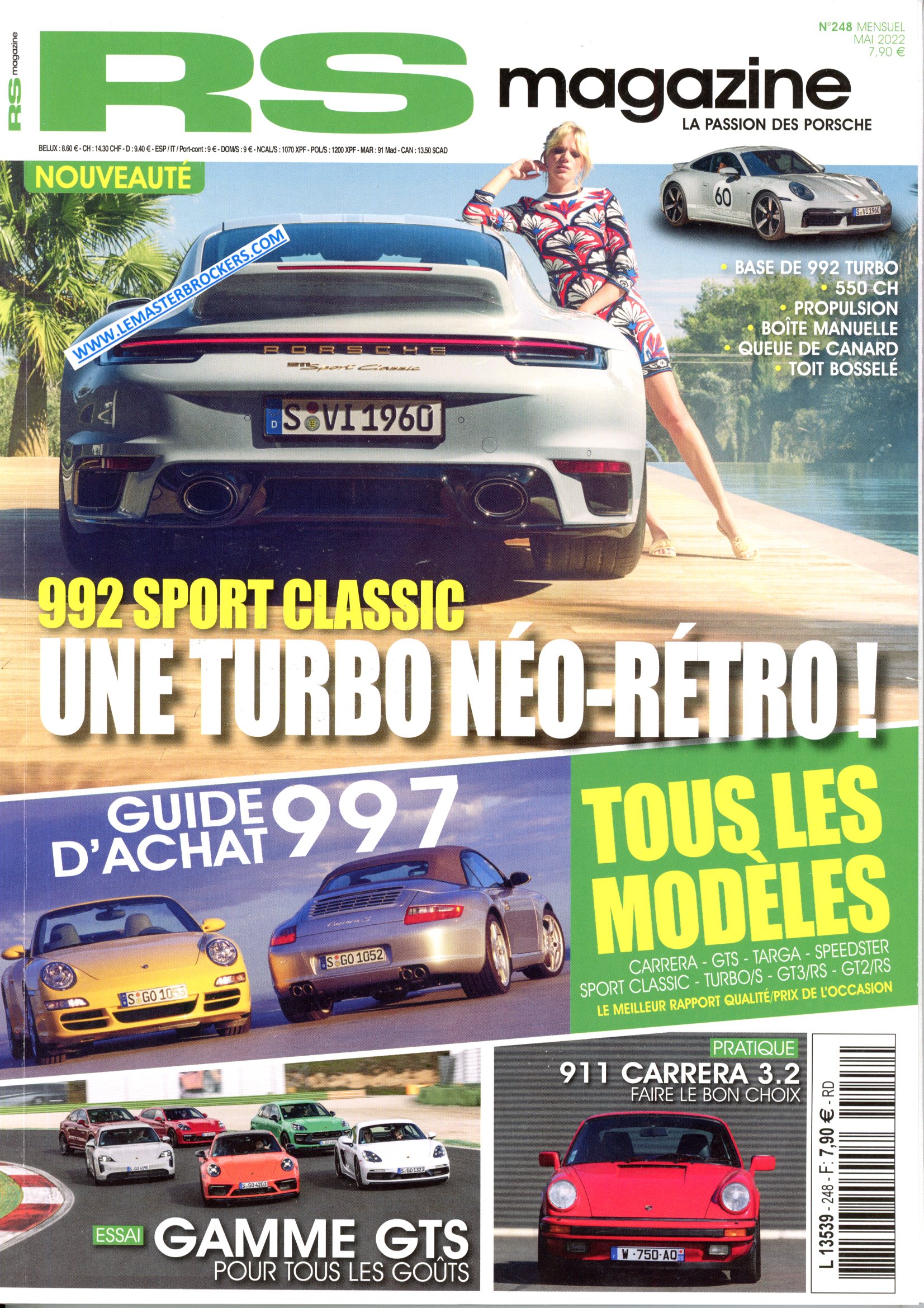 RS MAGAZINE 248 - PORSCHE 992 997 911 CARRERA GAMME GTS