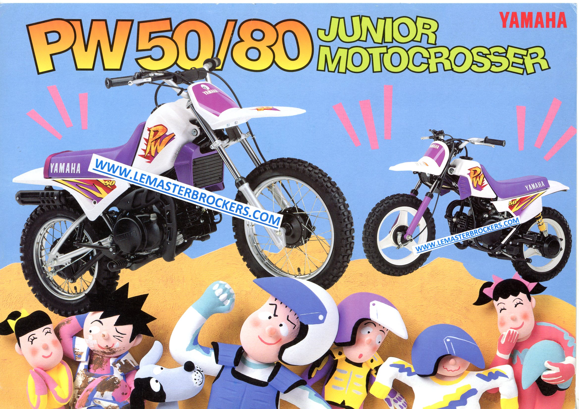 BROCHURE MOTO YAMAHA PW50-80 JUNIOR MOTOCROSSER