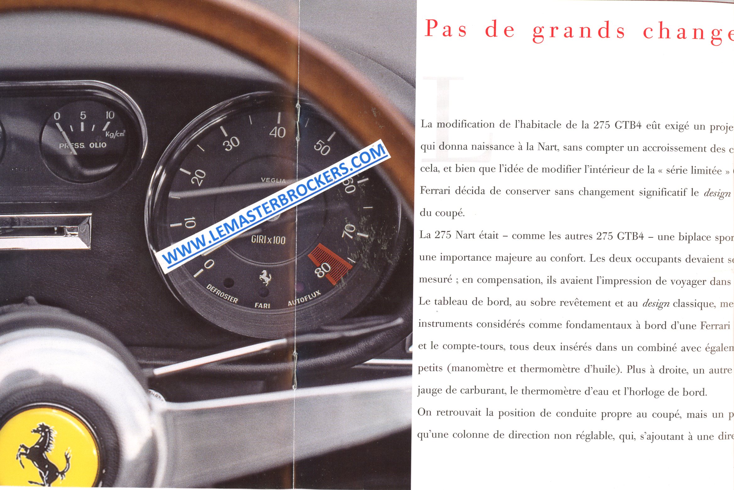 archive littératude automobile FERRARI  275 GTB4 NART 1966