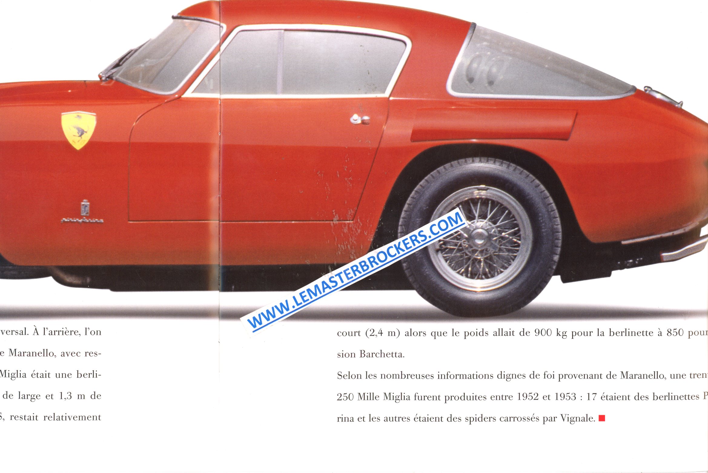 BROCHURE FERRARI 550 BARCHETTA PINIFARINA