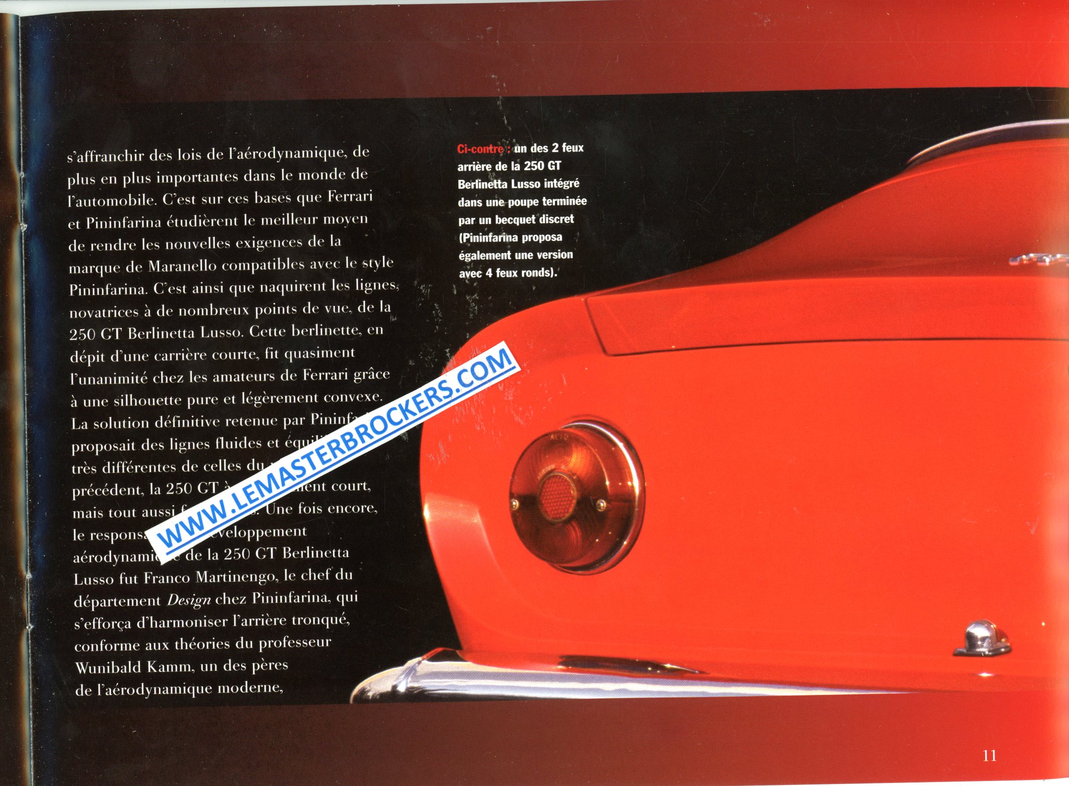 archive littératude automobile  FERRARI 250 GT BERLINETTA LUSSO 1962