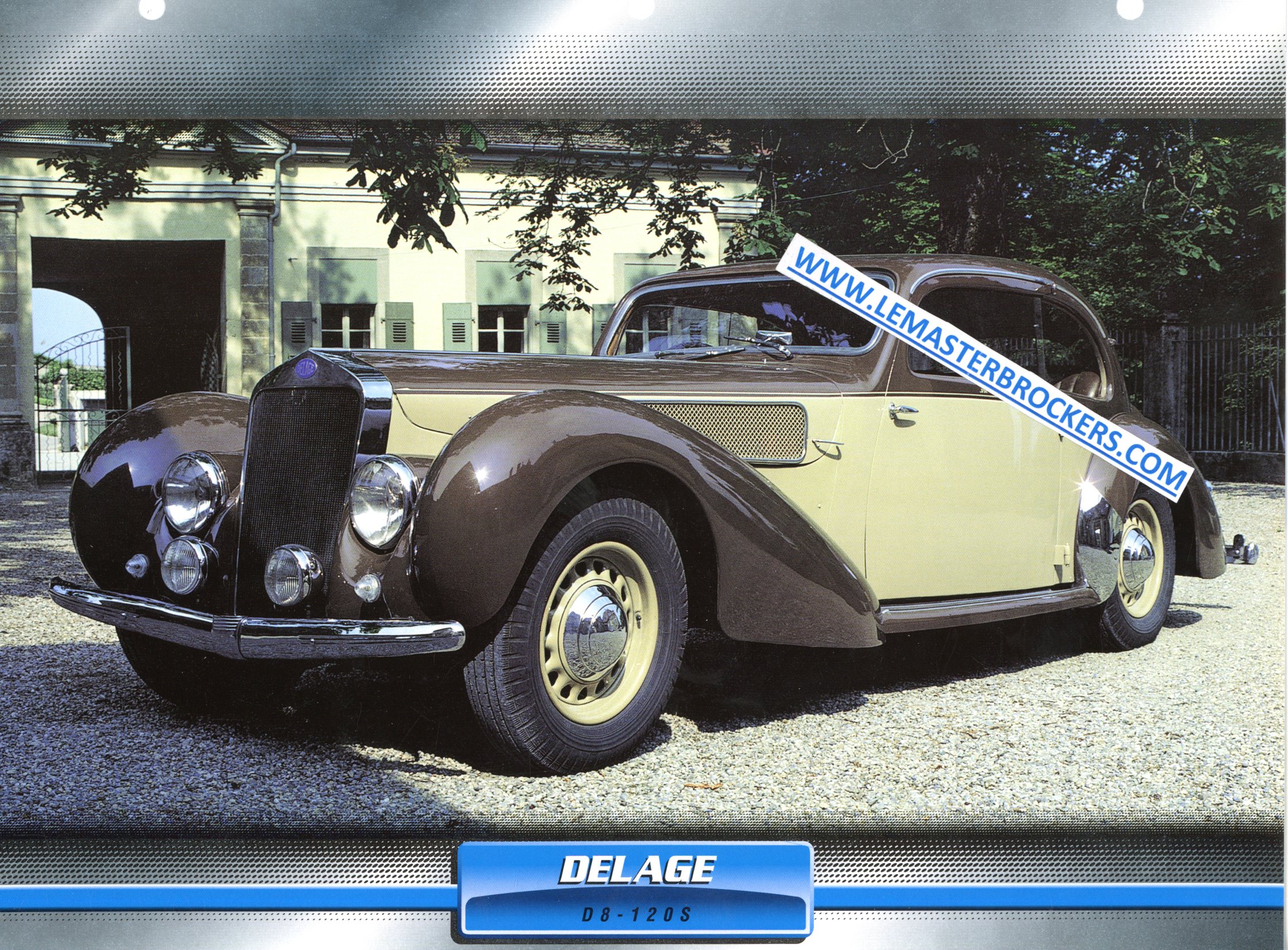 DELAGE D8 120S 1938 FICHE LITTÉRATURE AUTOMOBILE