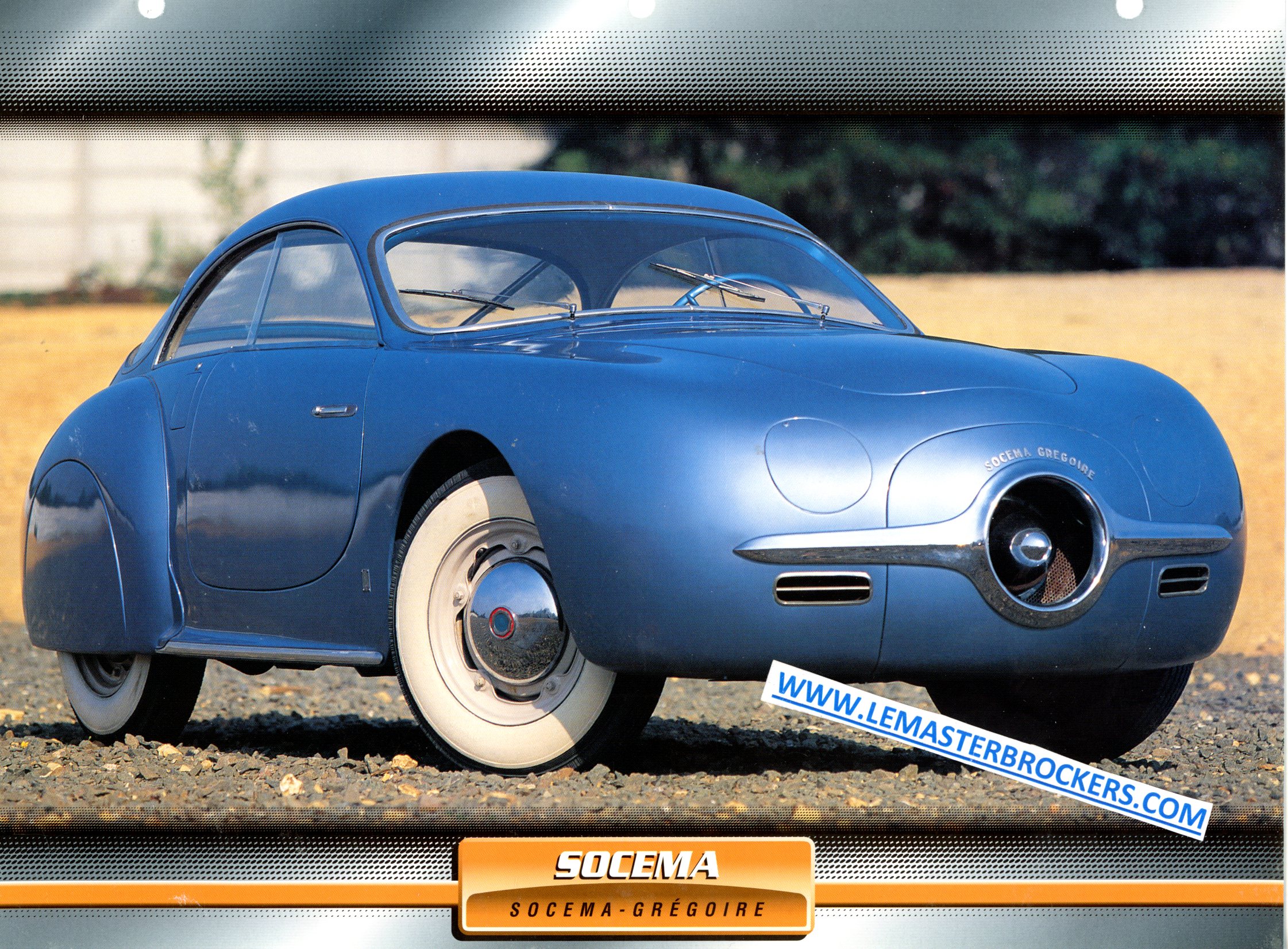 SOCEMA GREGOIRE 1952 FICHE LITTÉRATURE AUTOMOBILE PROTOTYPE