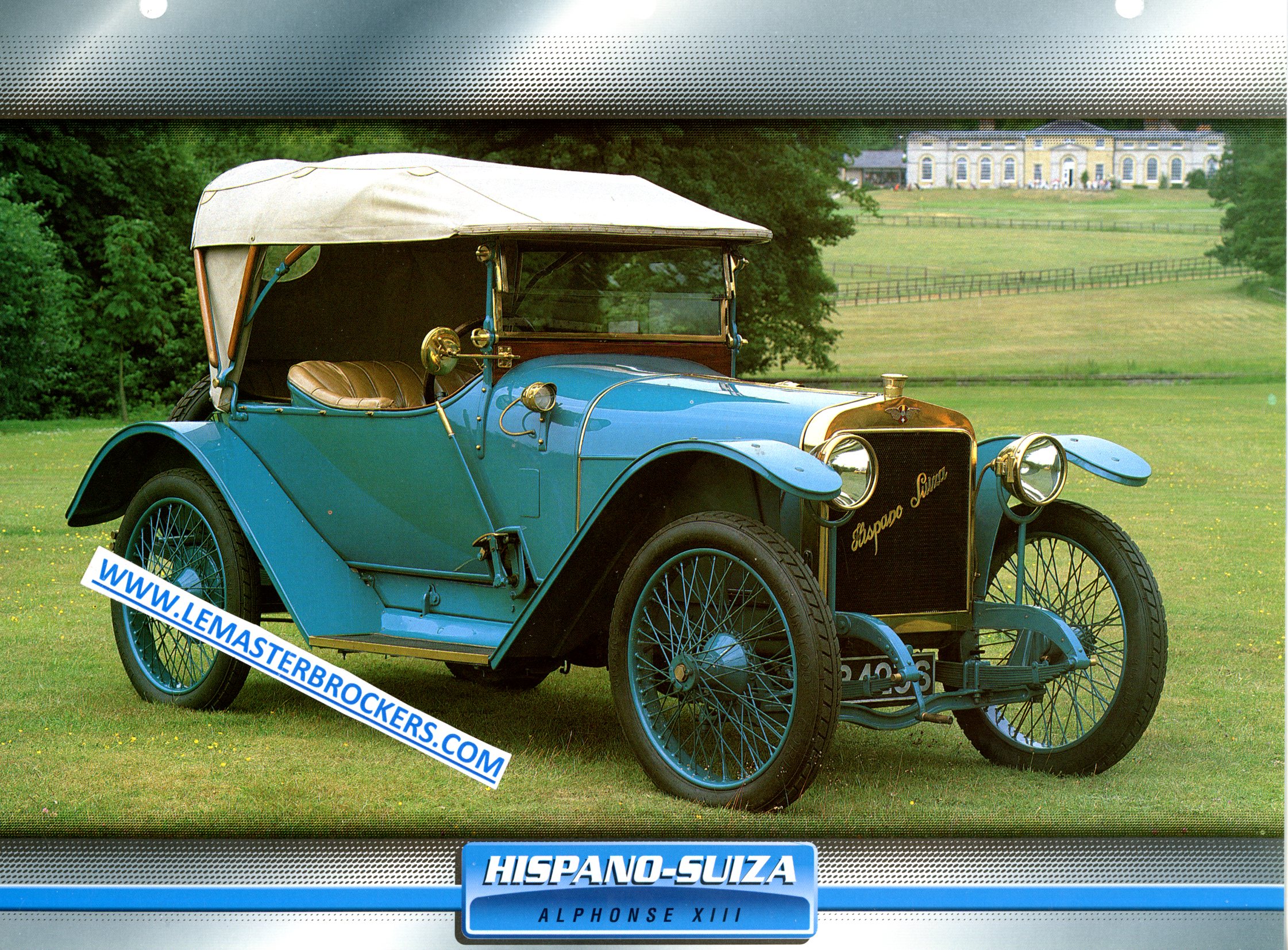 HISPANO-SUIZA ALPHONSE XIII 1912 FICHE LITTÉRATURE AUTOMOBILE