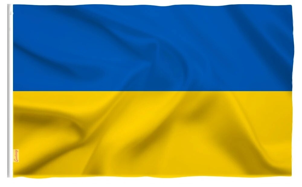 DRAPEAU SUR UKRAINE OU IDEAL POUR SUPPORTEURS UKRAINIEN