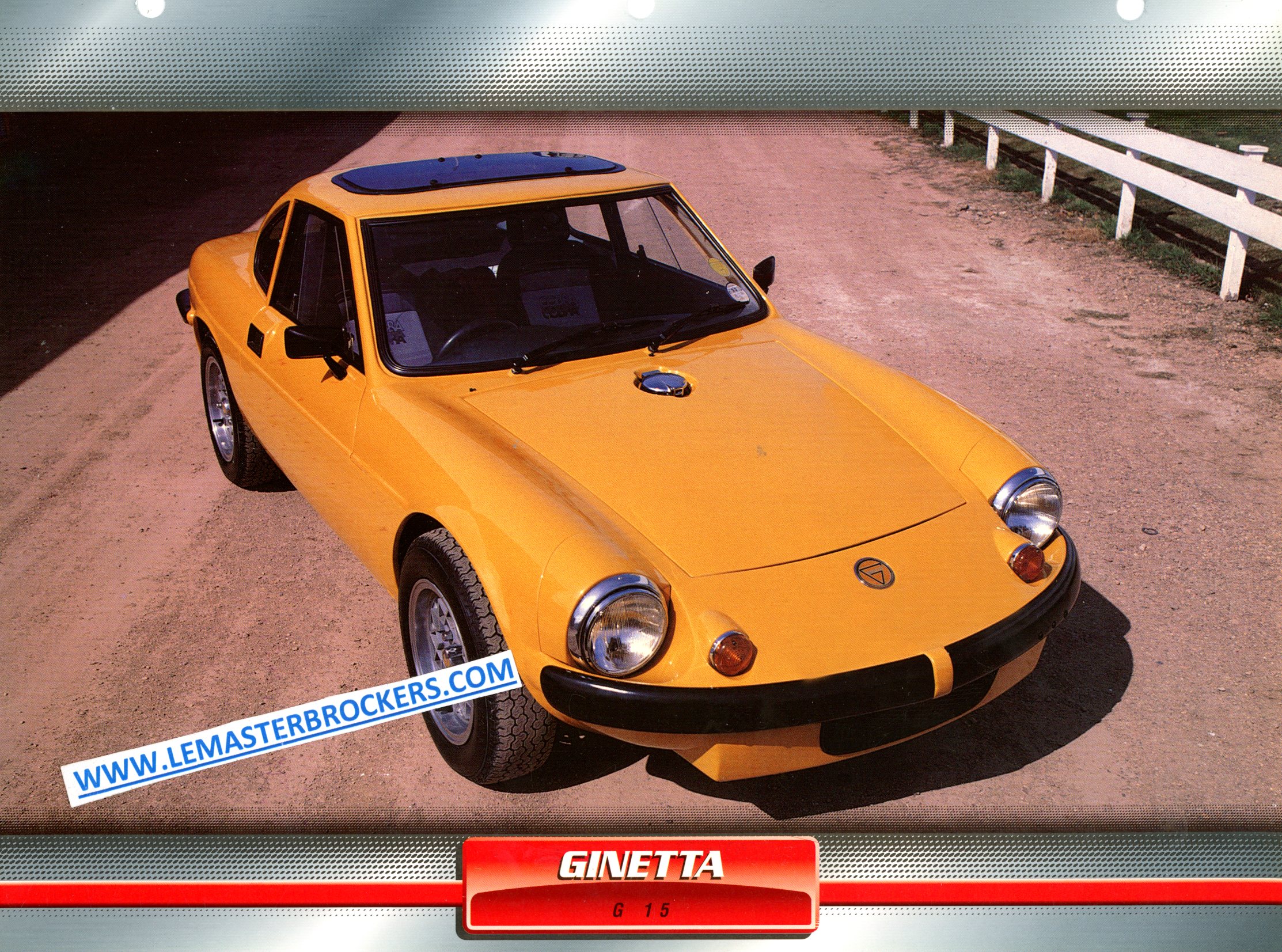 FICHE AUTO GINETTA G15 1973 LITTÉRATURE AUTOMOBILE