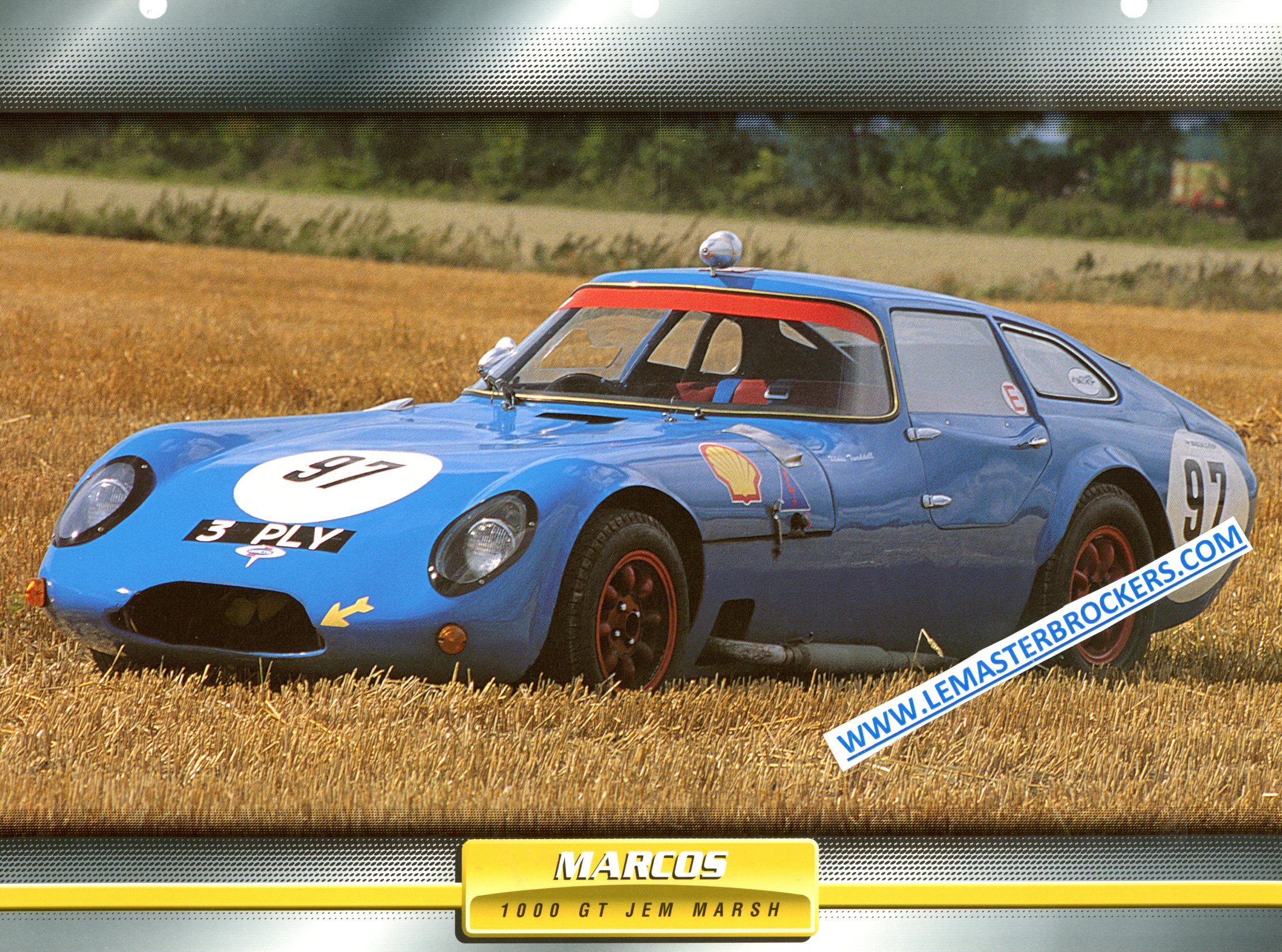 FICHE AUTO MARCOS 1000 GT JEM MARSH 1963 LITTÉRATURE AUTOMOBILE