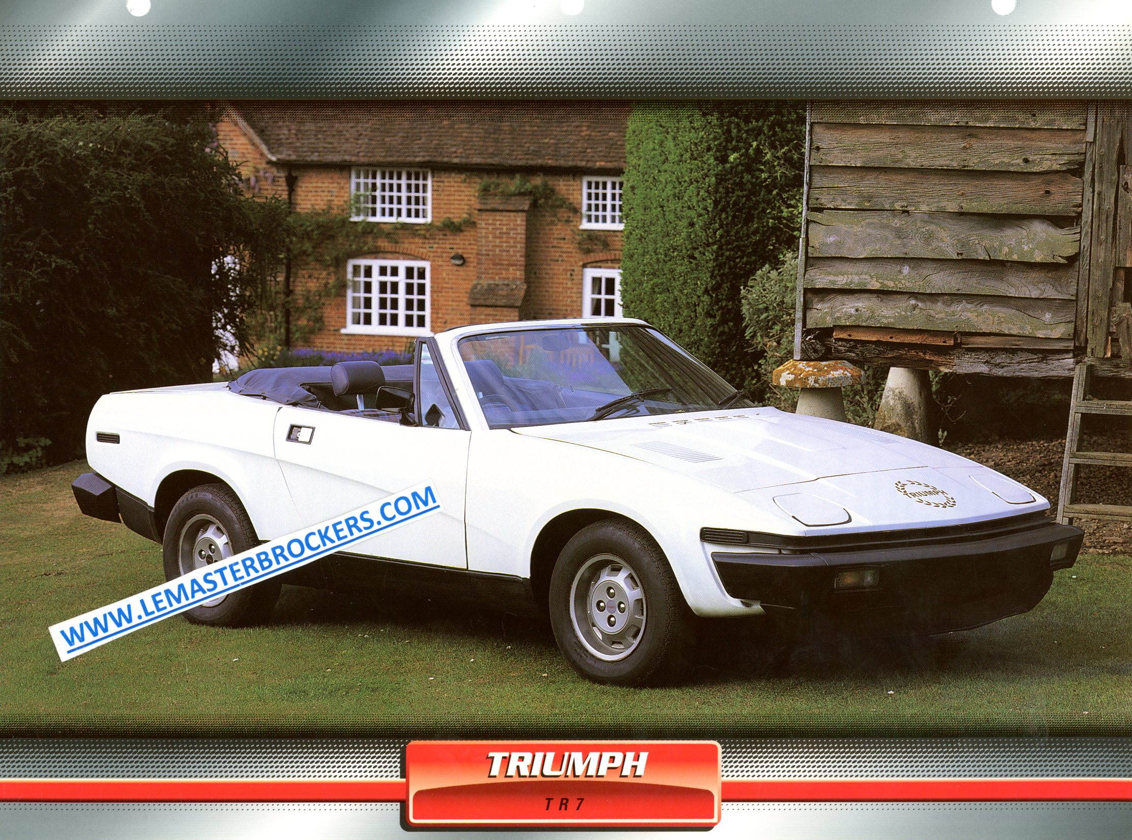 TRIUMPH TR7 1975 FICHE AUTO LITTÉRATURE AUTOMOBILE