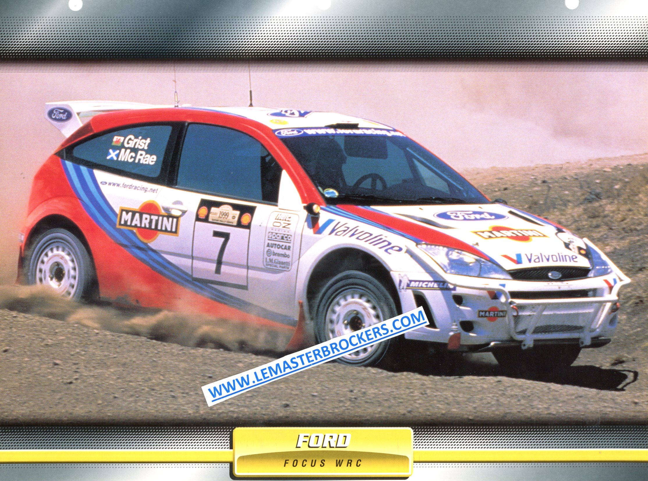 FORD FOCUS WRC 1999 FICHE AUTO LITTÉRATURE AUTOMOBILE