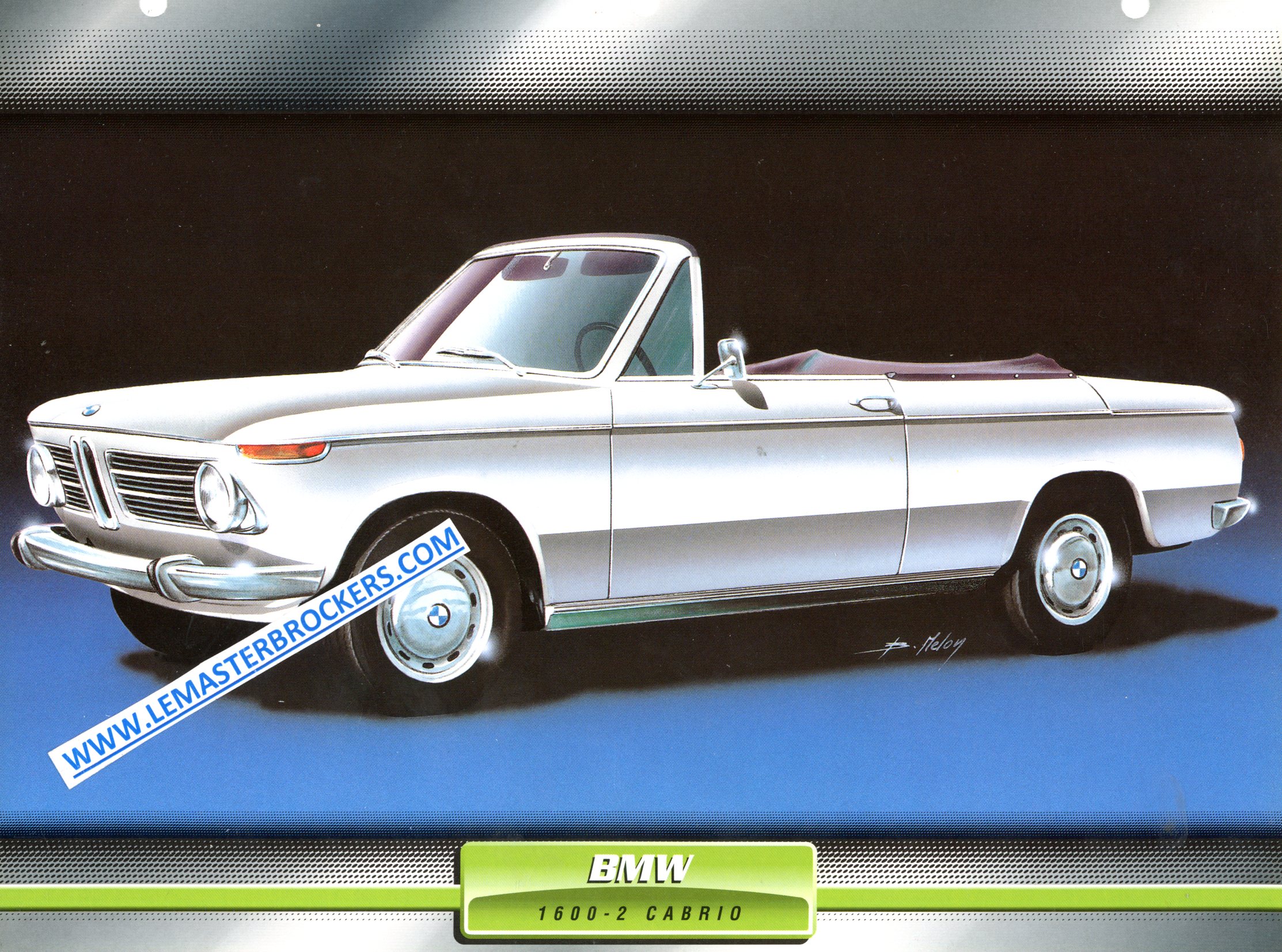 BMW 1600-2 CABRIO 1697 FICHE AUTO LITTÉRATURE AUTOMOBILE