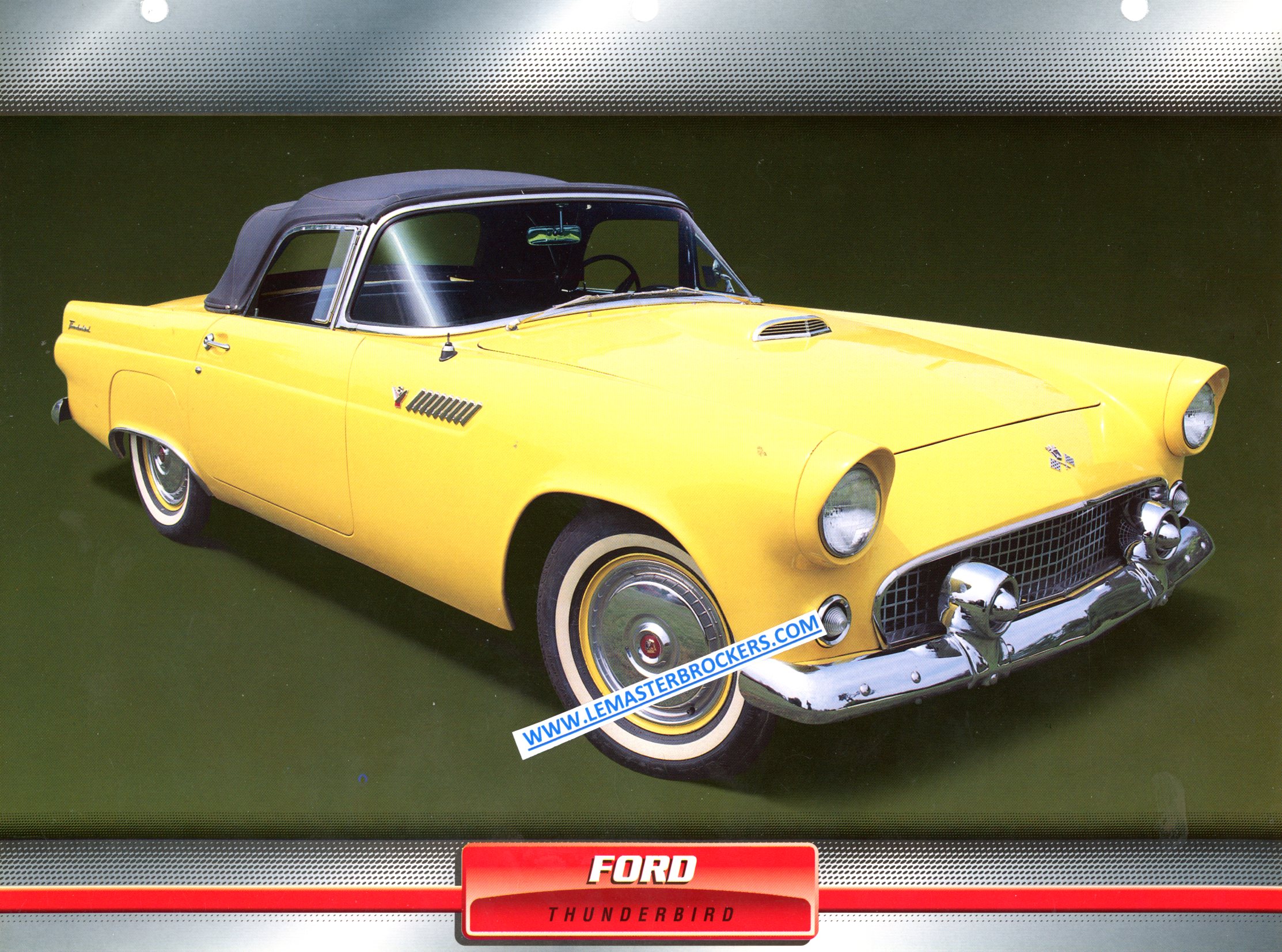 FORD THUNDERBIRD 1955 FICHE AUTO LITTÉRATURE AUTOMOBILE