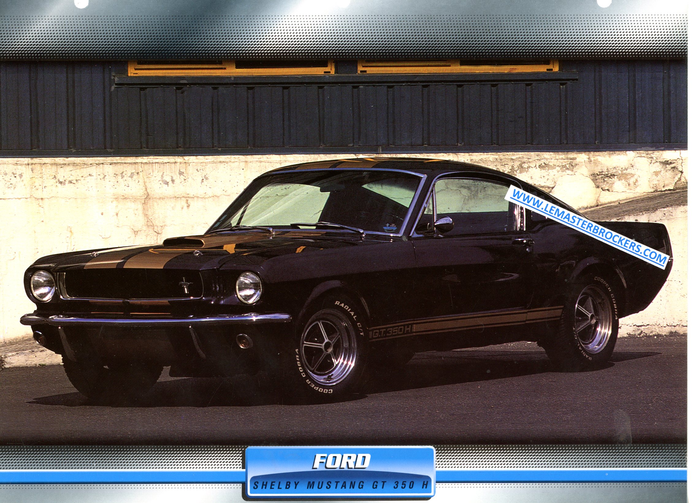FORD SHELBY MUSTANG GT 350 H 1965 FICHE AUTO LITTÉRATURE GT350 H