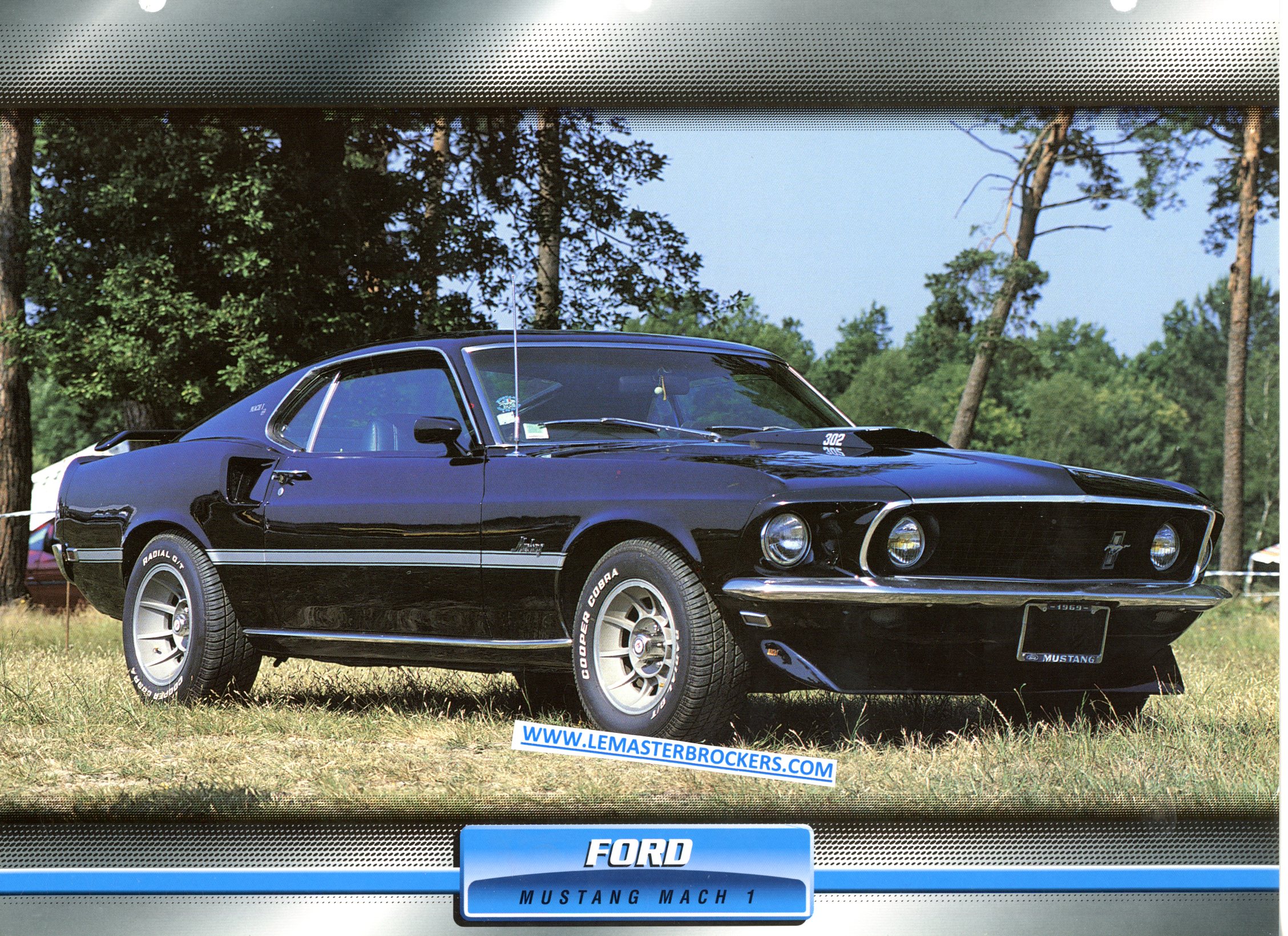 FORD MUSTANG MACH 1 1969 FICHE AUTO LITTÉRATURE
