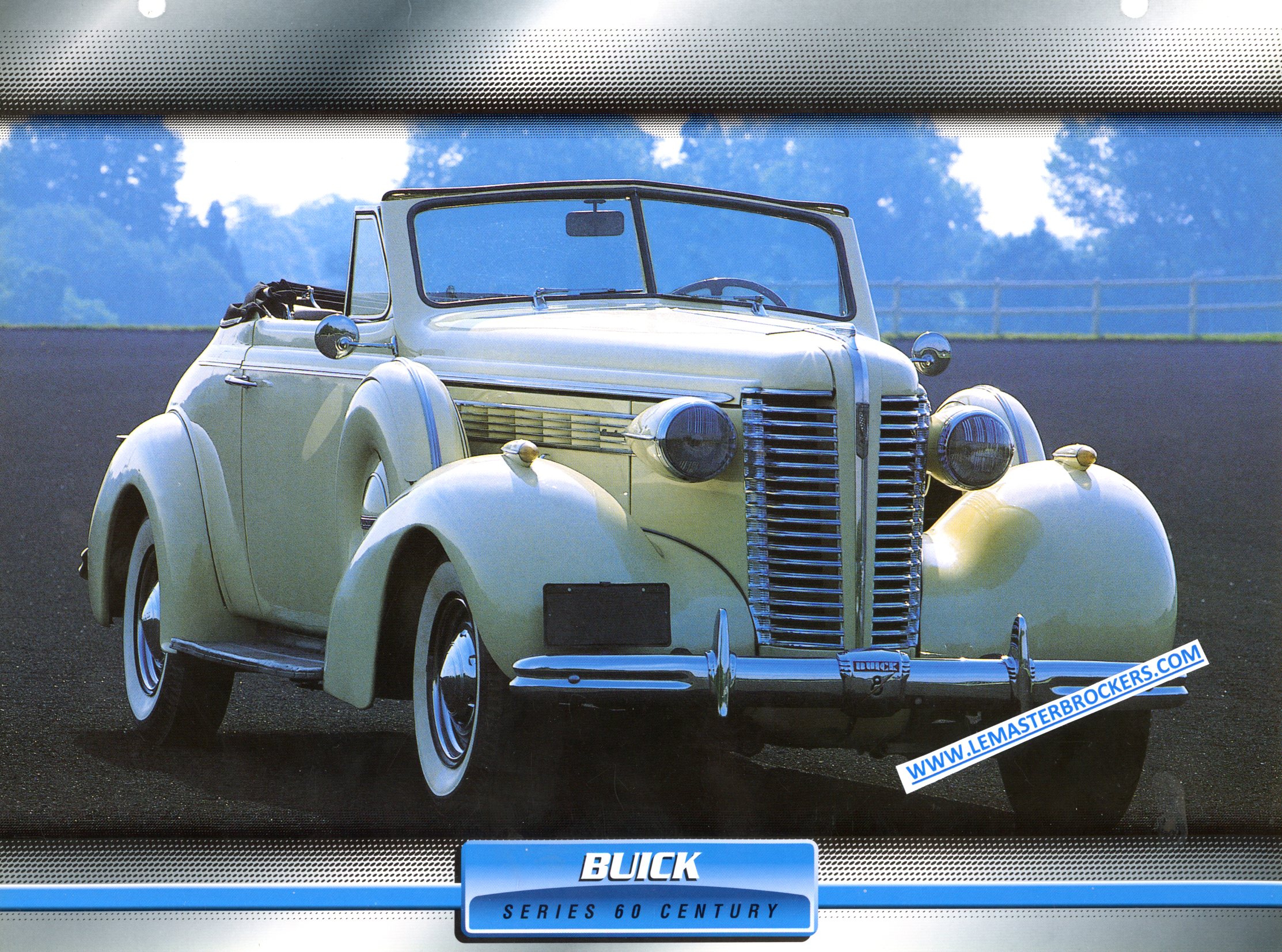 BUICK SERIES 60 CENTURY 1938 FICHE LITTÉRATURE AUTOMOBILE