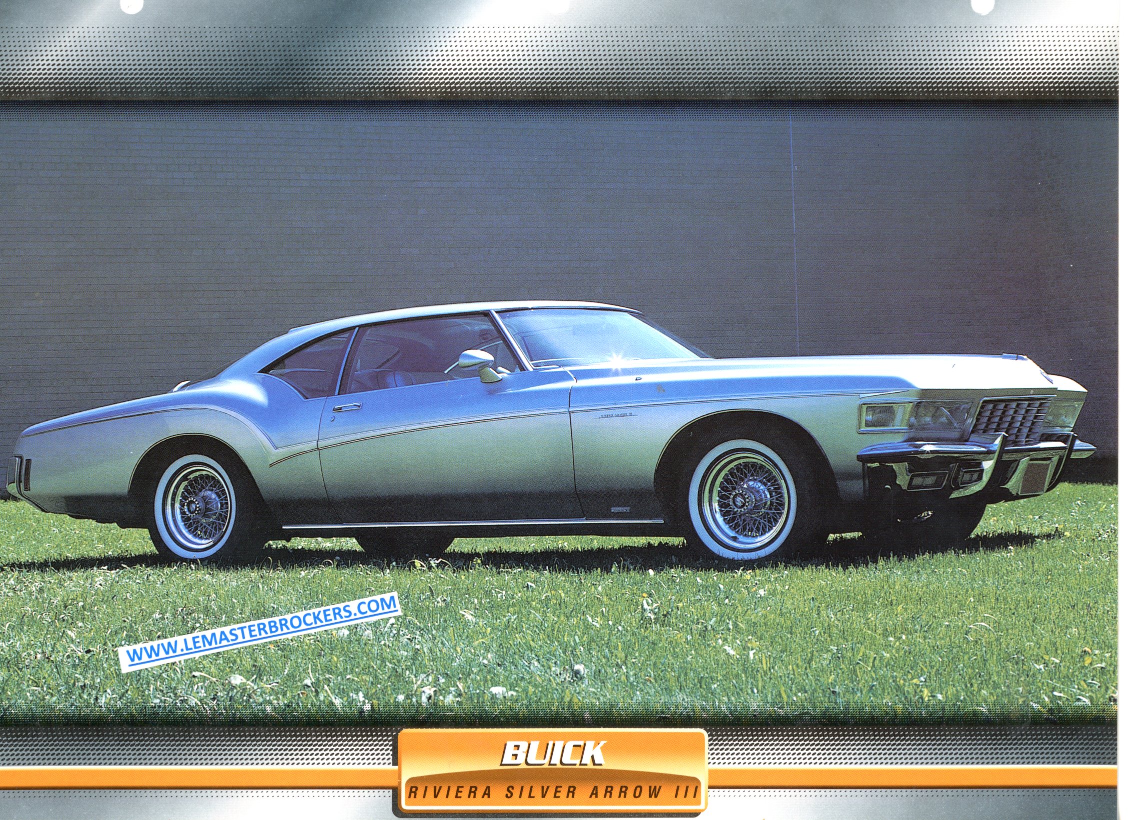 BUICK RIVIERA SILVER ARROW III 1972 FICHE LITTÉRATURE AUTOMOBILE PROTOTYPE