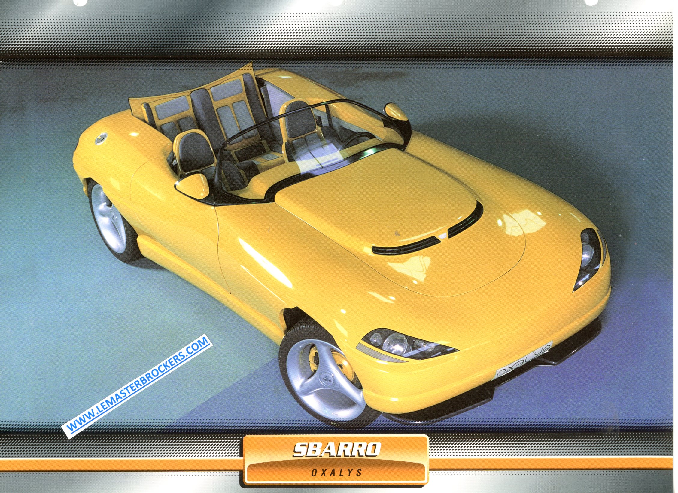 SBARRO OXALYS 1994 FICHE LITTÉRATURE AUTOMOBILE PROTOTYPE