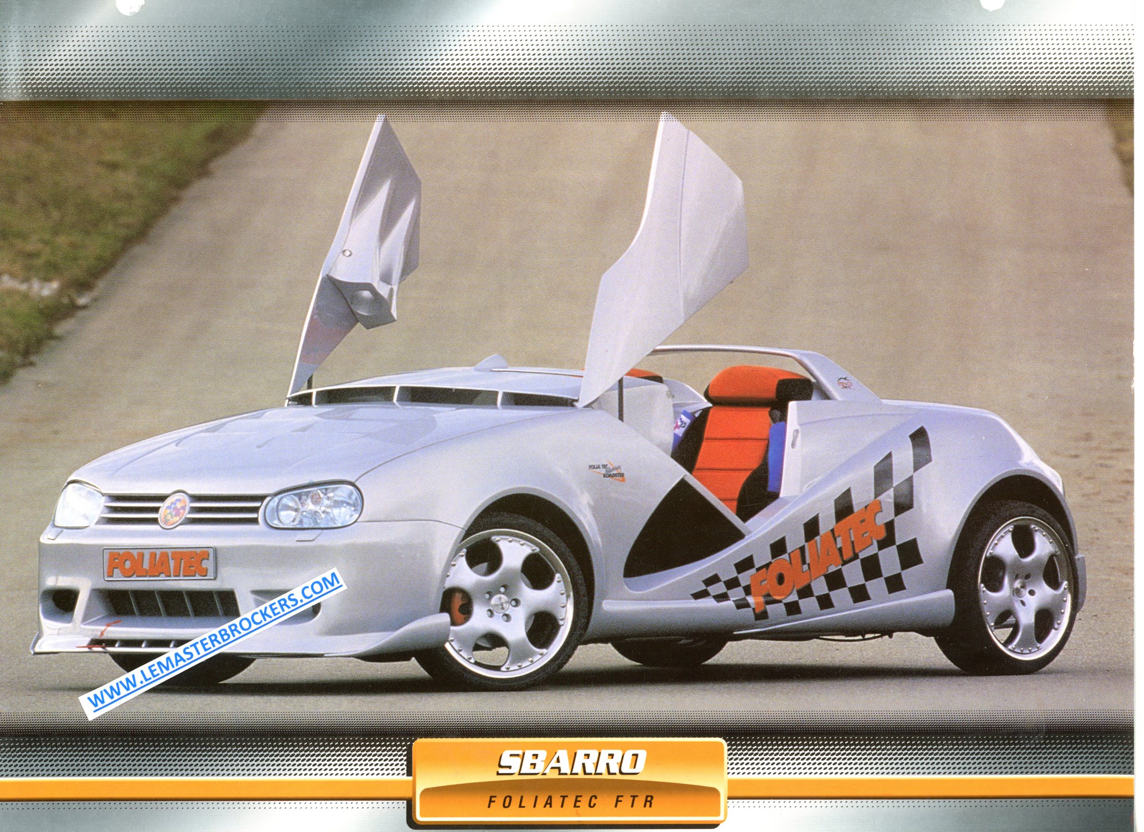SBARRO FOLIATEC FTR 1999 FICHE LITTÉRATURE AUTOMOBILE PROTOTYPE BASE DE GOLF